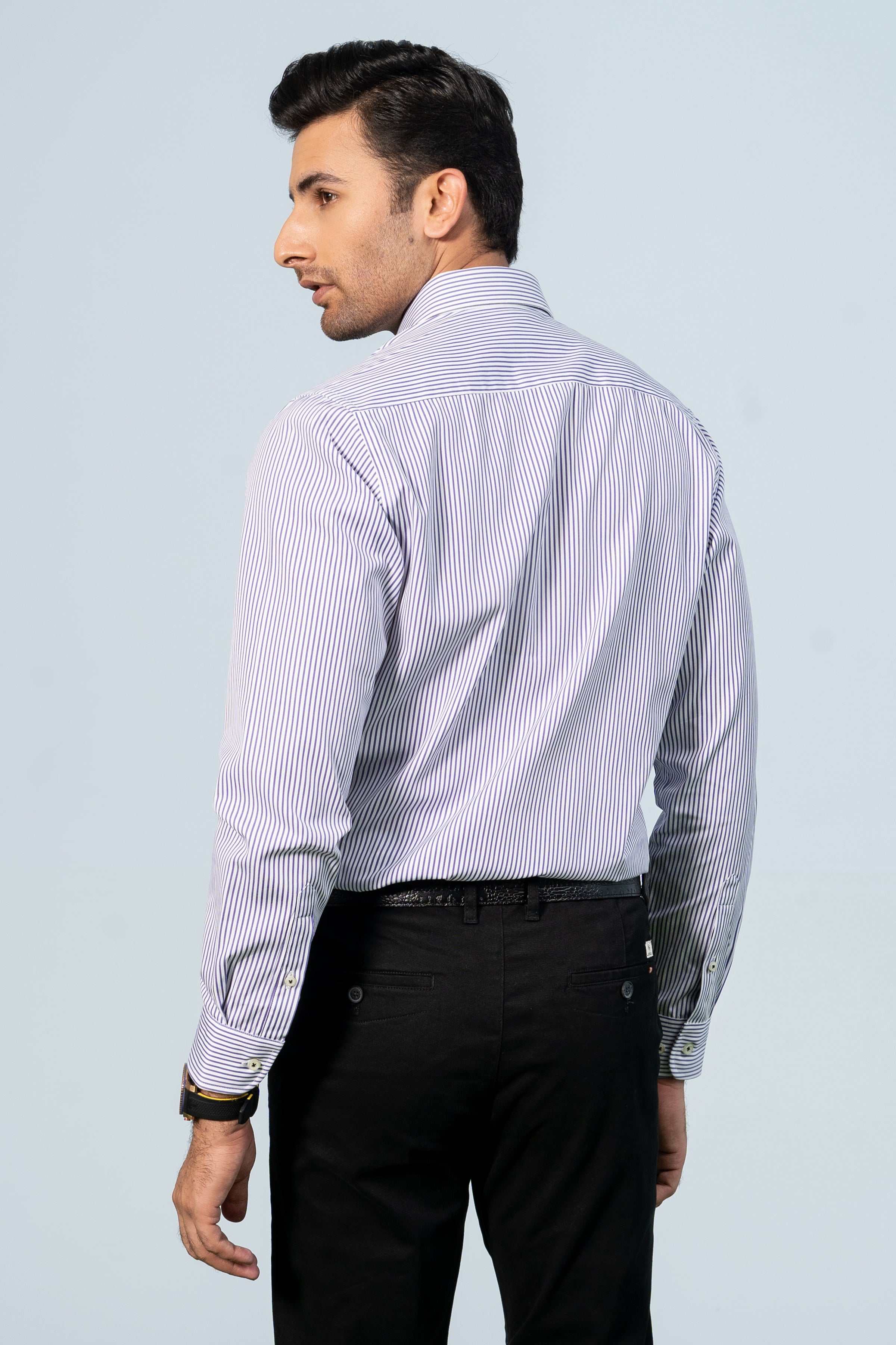 SEMI FORMAL PURPLE WHITE - Charcoal Clothing