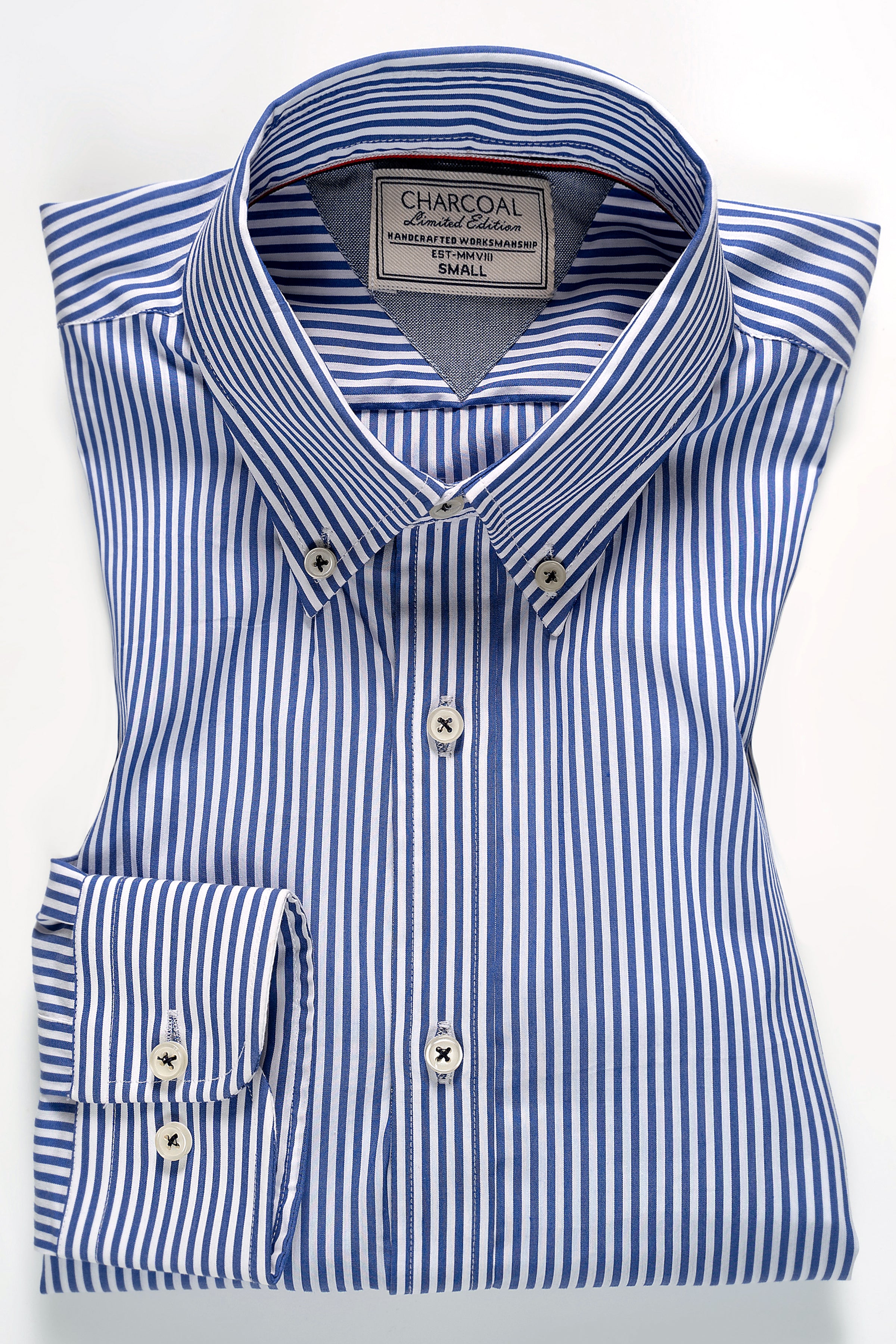LIMITED EDITION SHIRT BLUE STRIPES - Charcoal Clothing