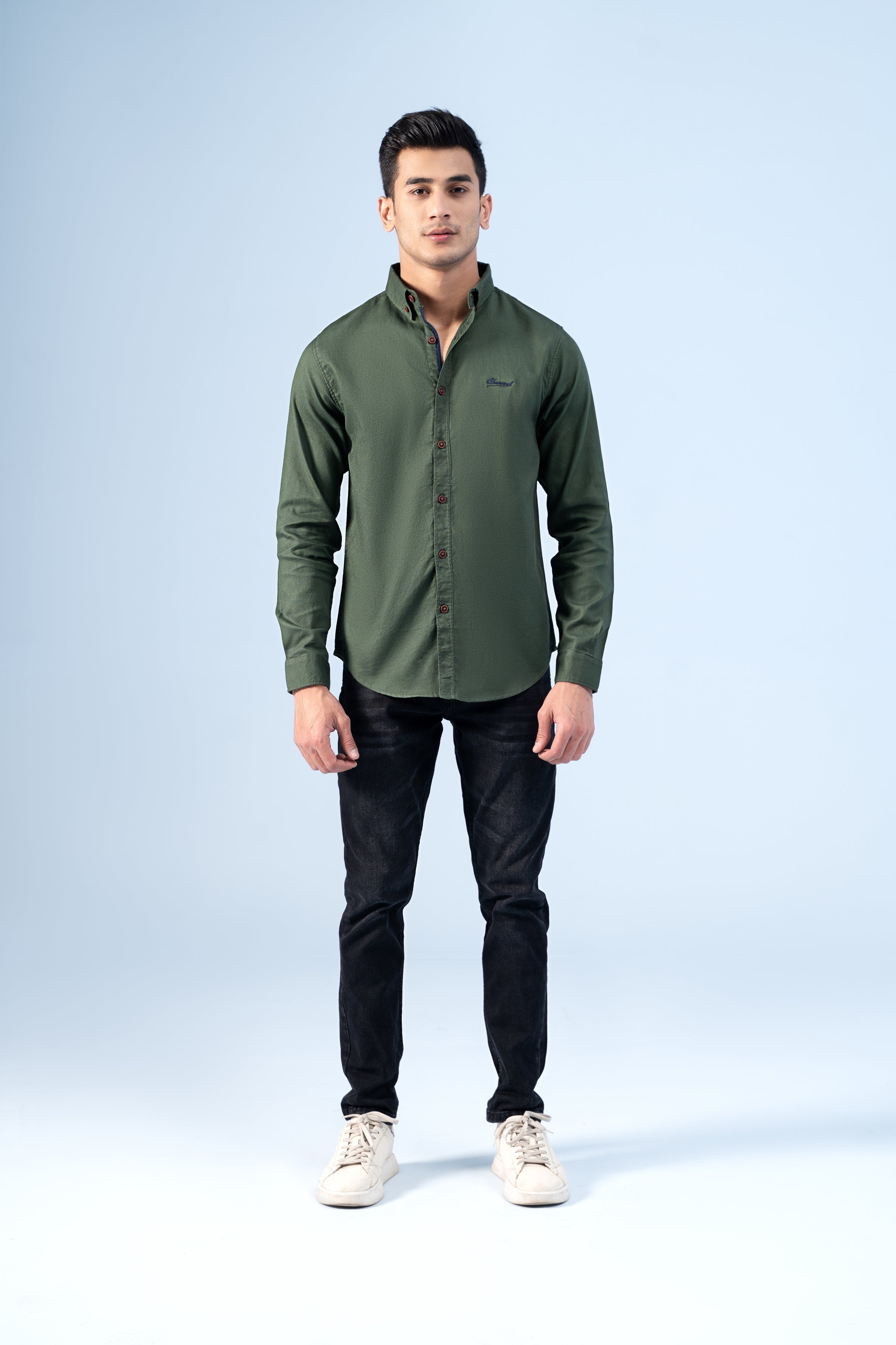 CASUAL SHIRT GREEN - Charcoal Clothing