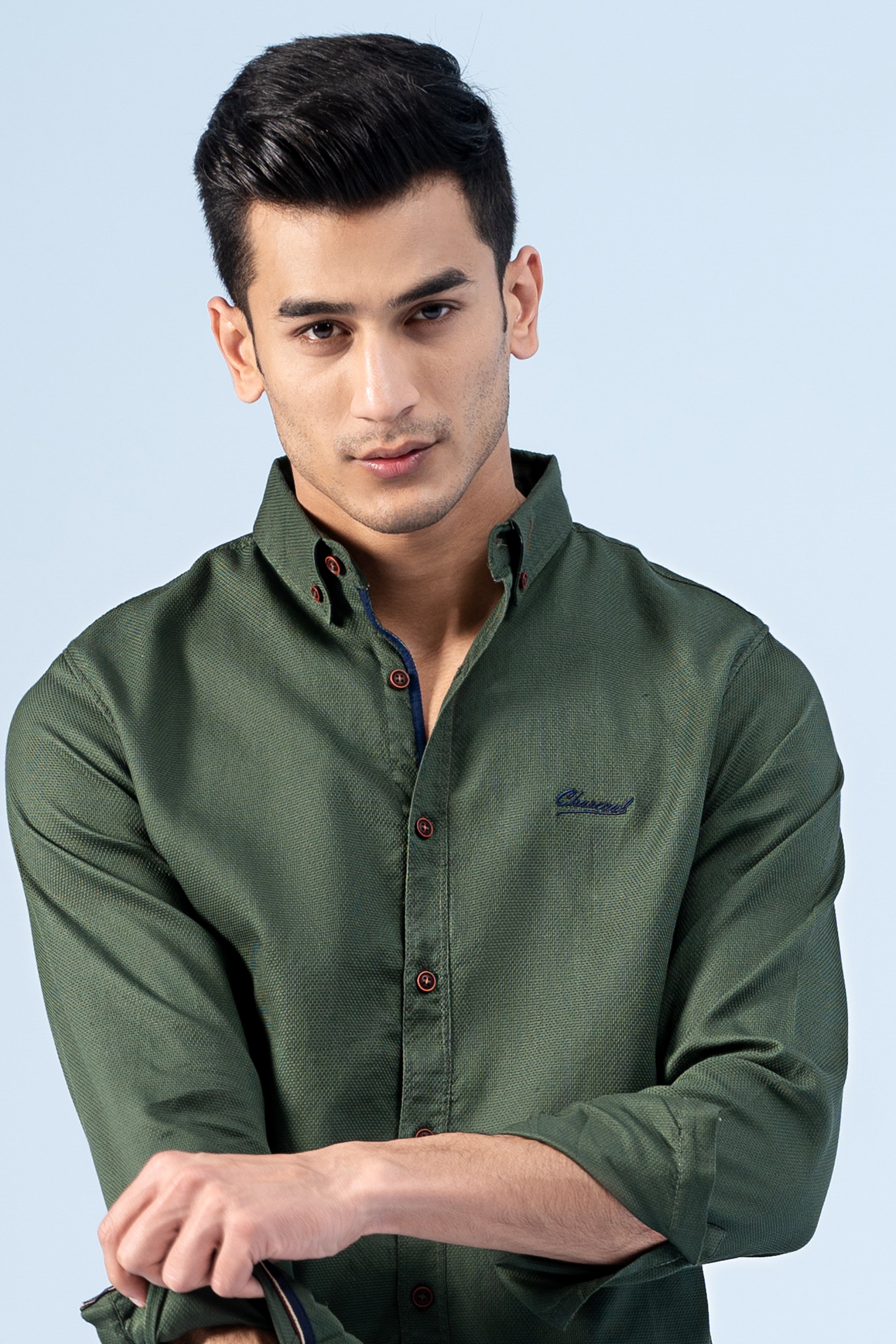 CASUAL SHIRT GREEN - Charcoal Clothing