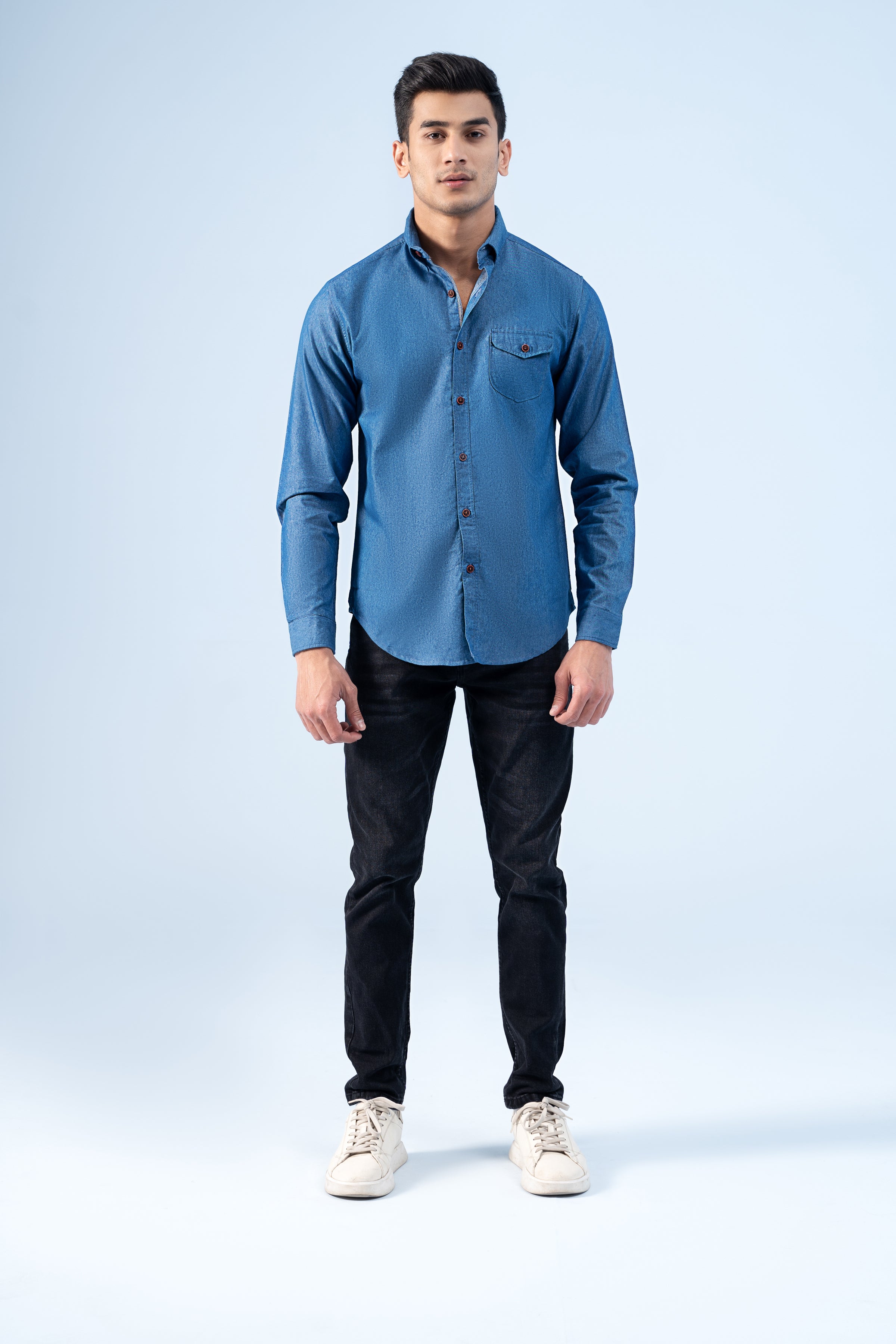 Shop CASUAL SHIRT DENIM BLUE For Men Online