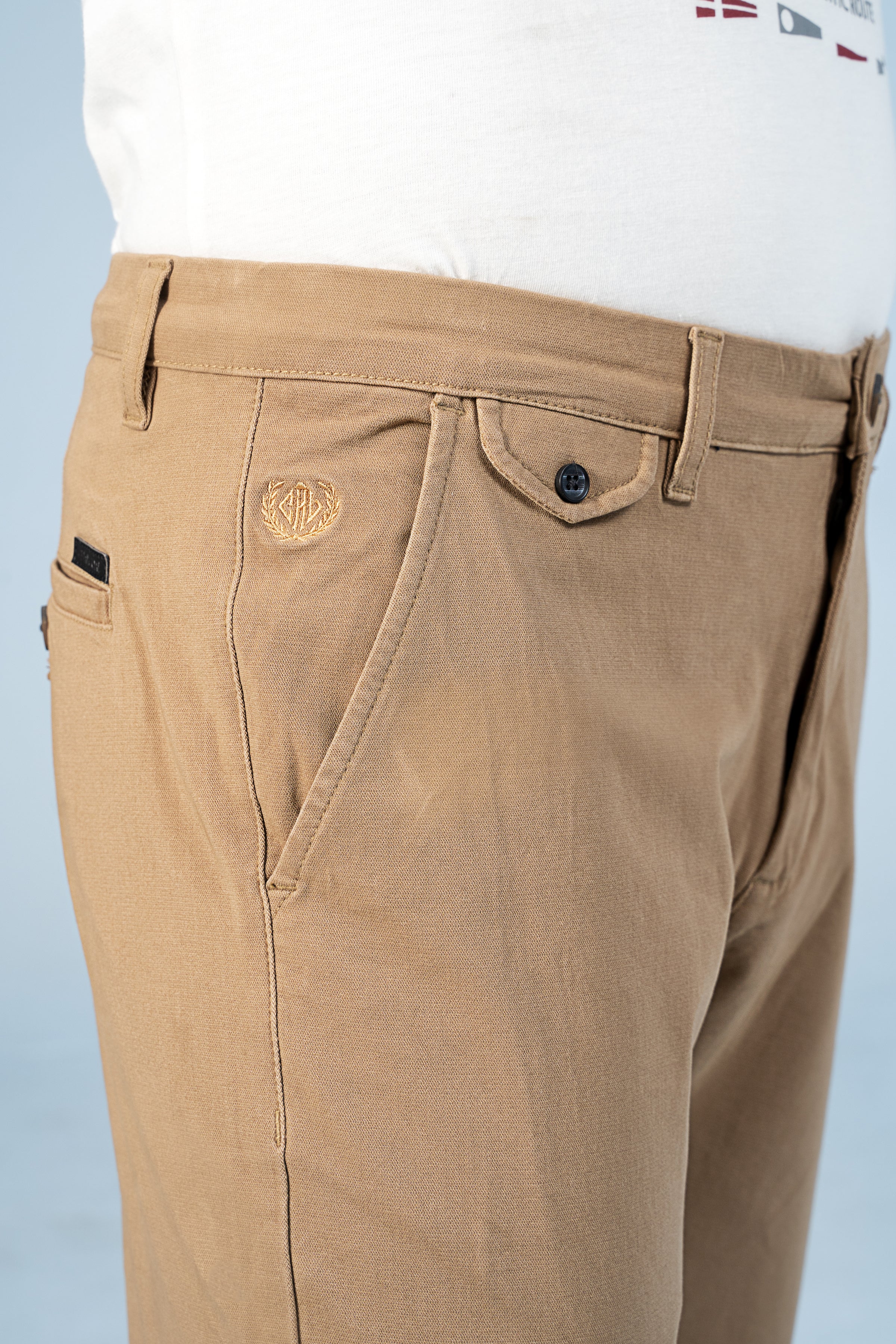 CASUAL PANT CROSS POCKET BI-STRETCH KHAKI - Charcoal Clothing