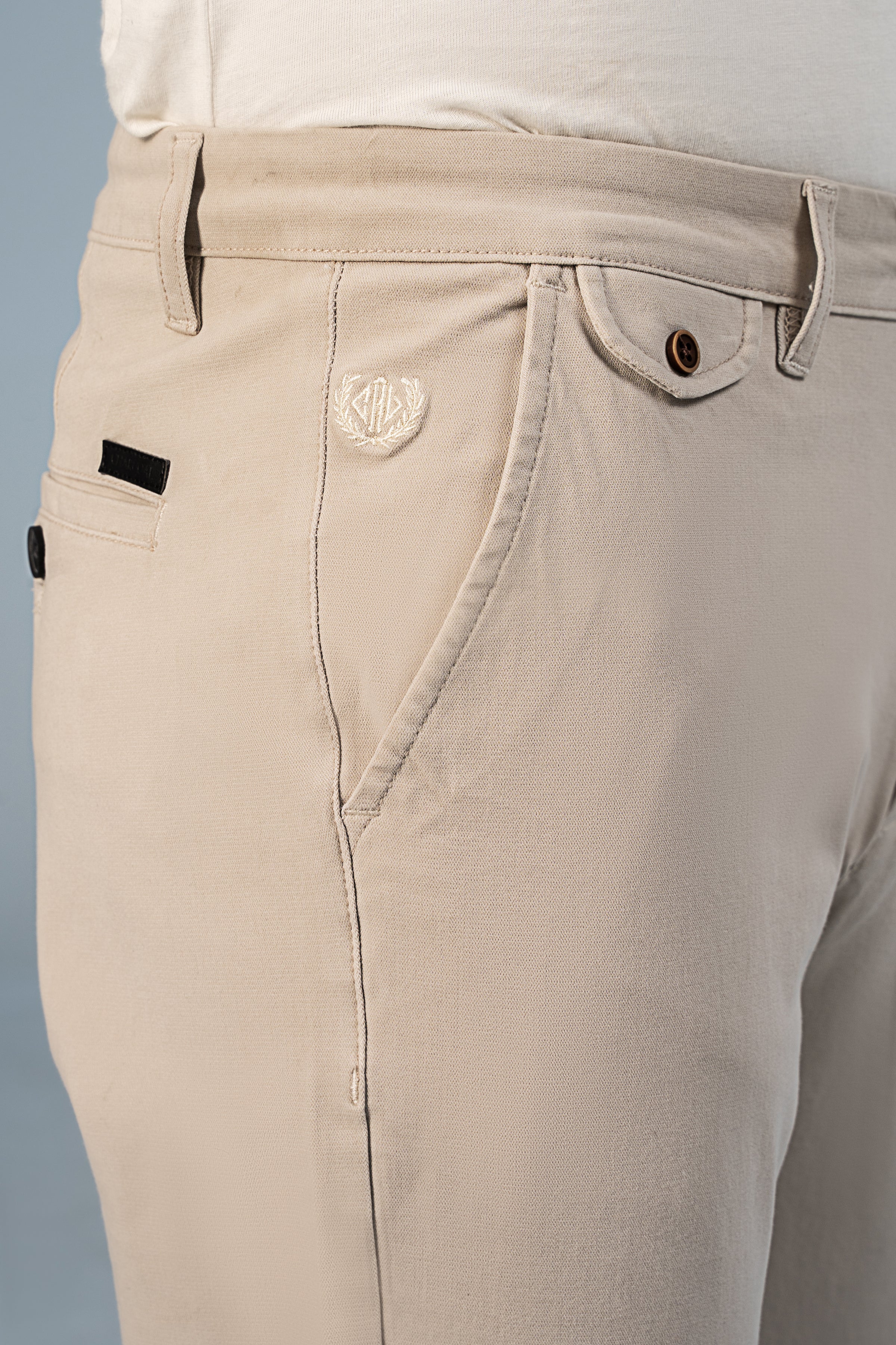 CASUAL PANT CROSS POCKET BI-STRETCH STONE - Charcoal Clothing