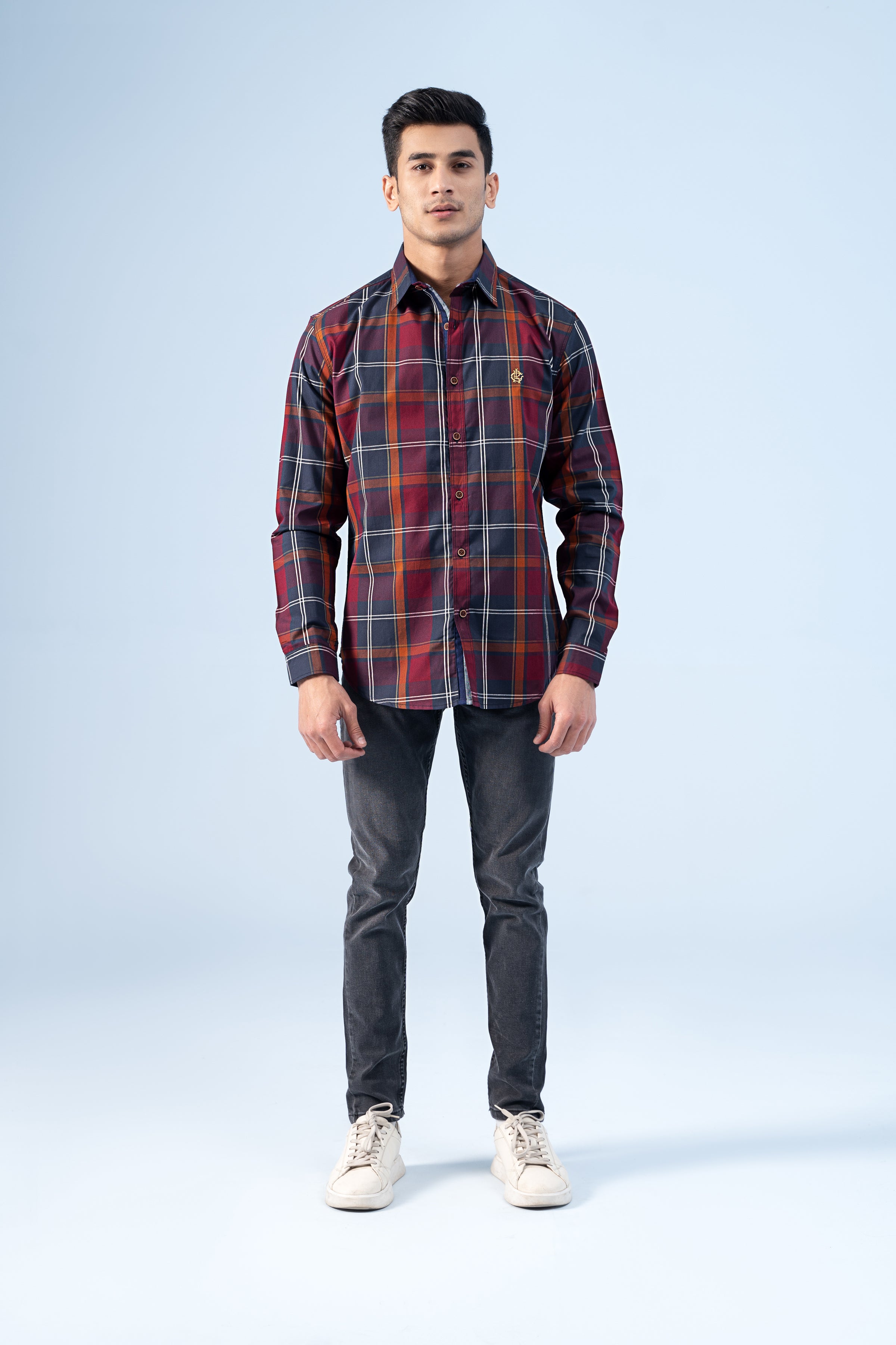 CASUAL SHIRT MAROON - Charcoal Clothing