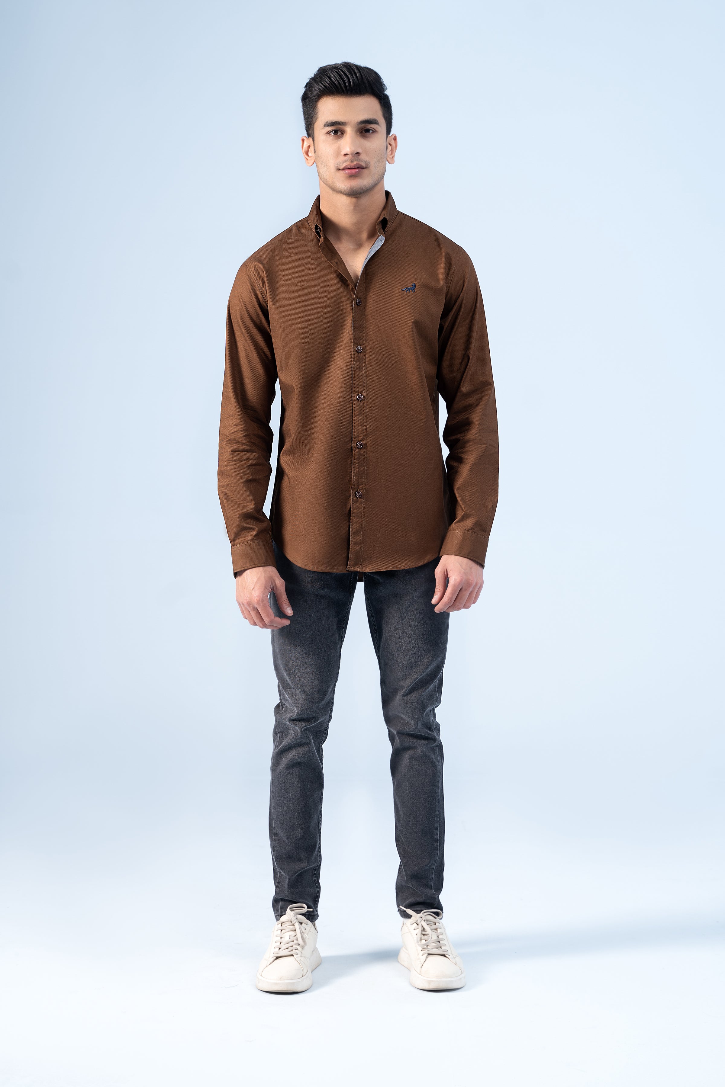 CASUAL SHIRT BROWN - Charcoal Clothing