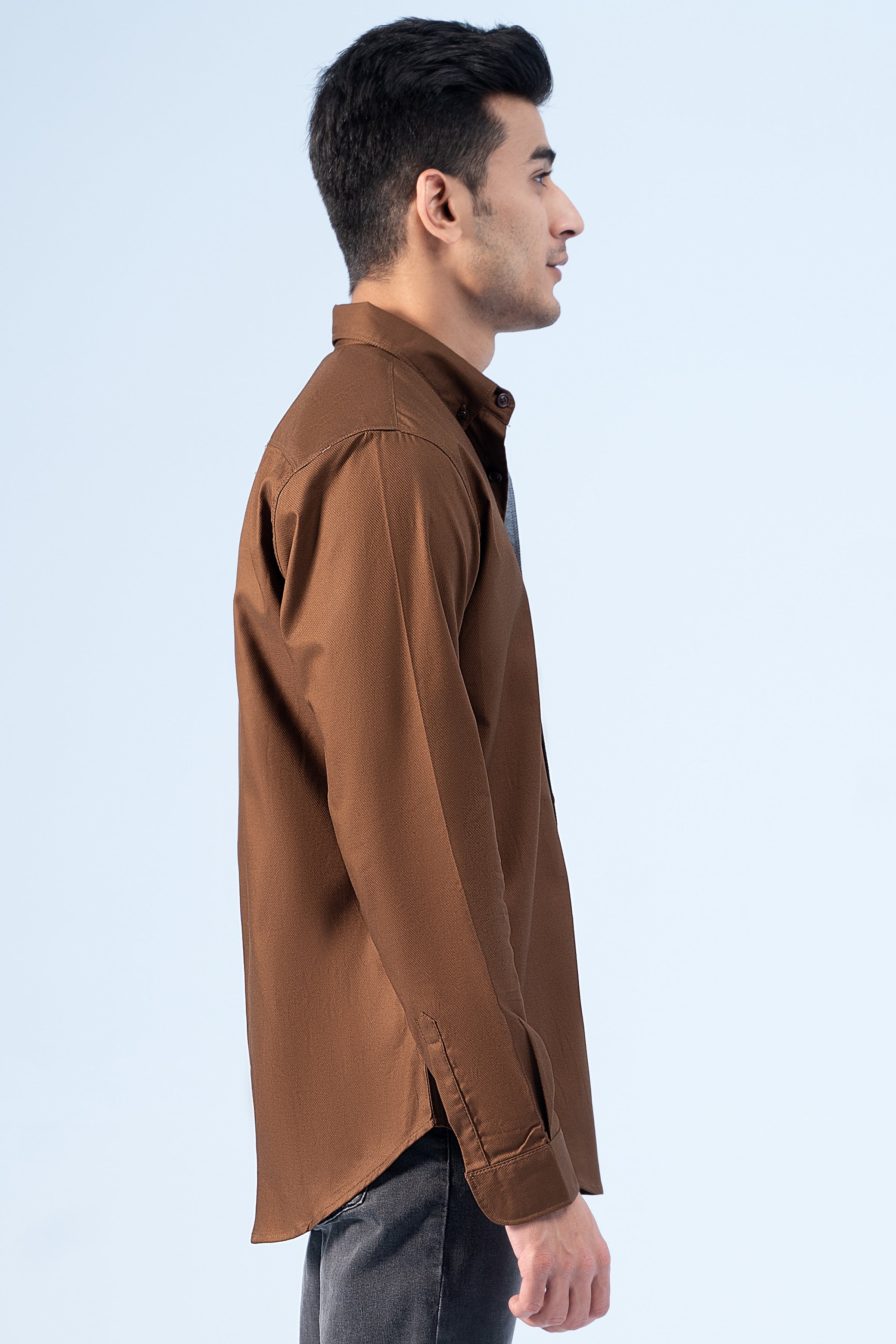 CASUAL SHIRT BROWN - Charcoal Clothing