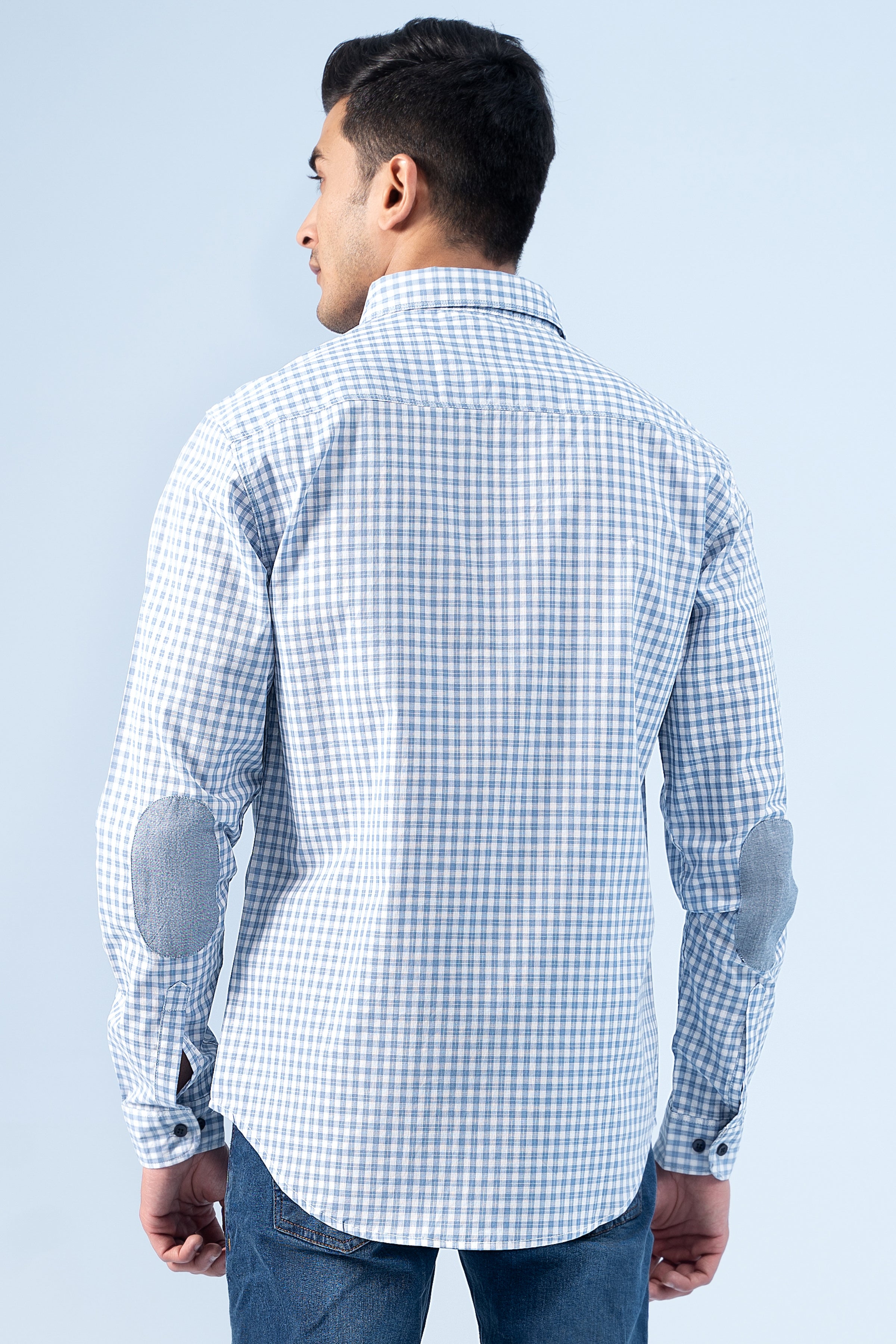 CASUAL SHIRT BLUE CHECK - Charcoal Clothing