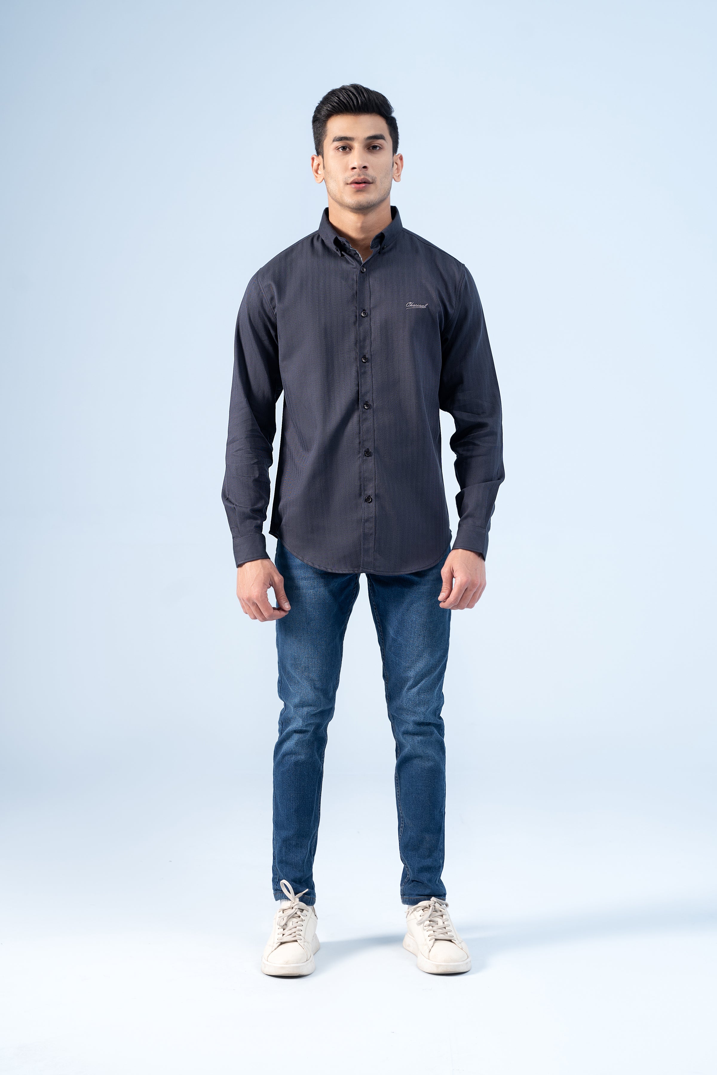 CASUAL SHIRT GREY - Charcoal Clothing