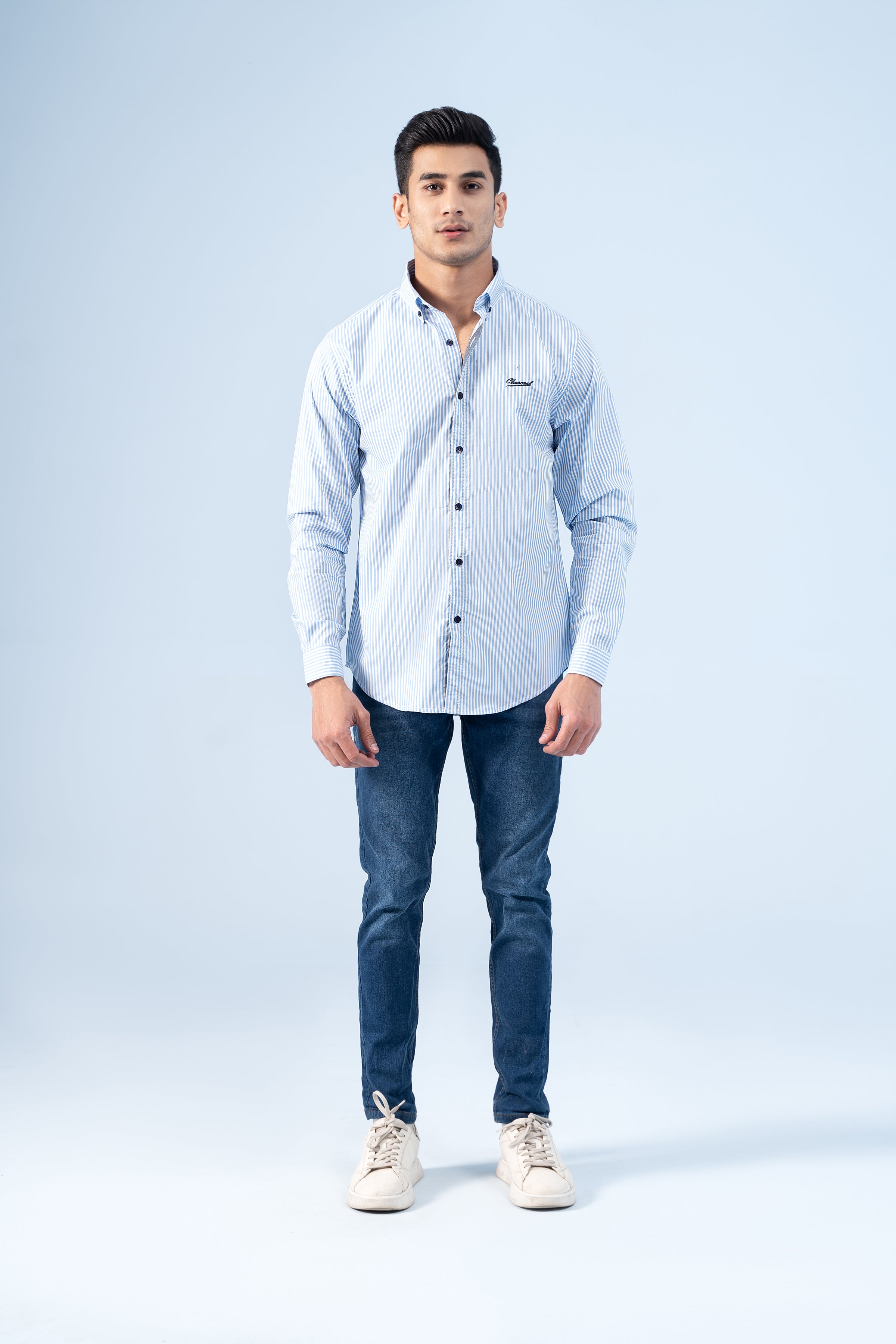 CASUAL SHIRT SKY LINING - Charcoal Clothing