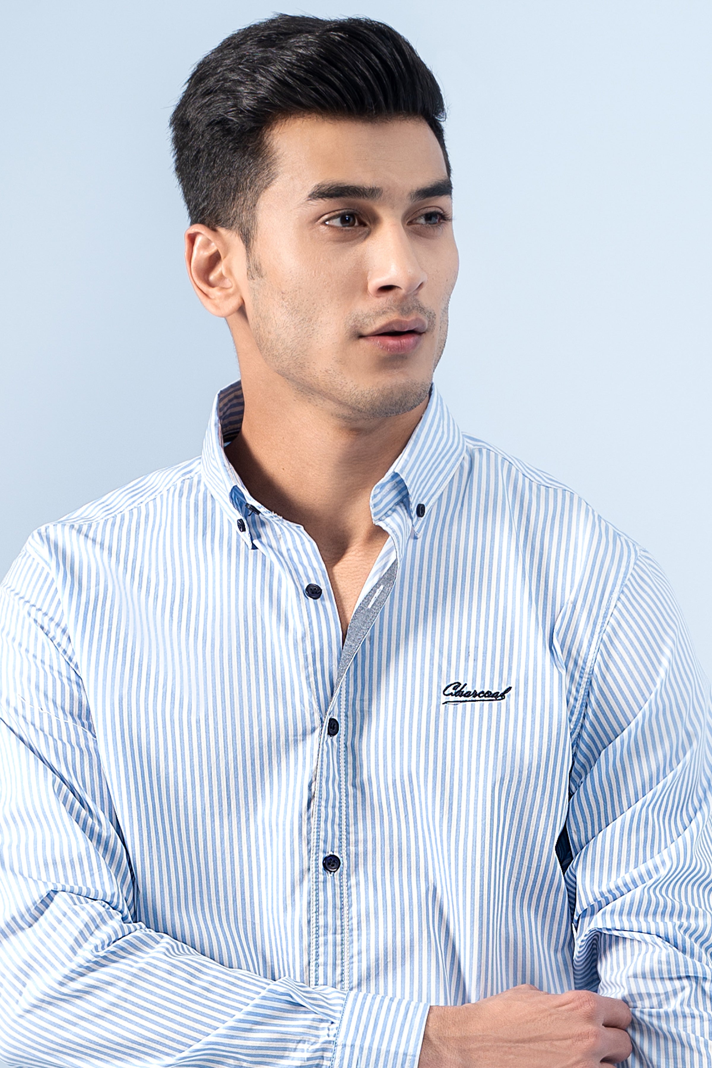 CASUAL SHIRT SKY LINING - Charcoal Clothing