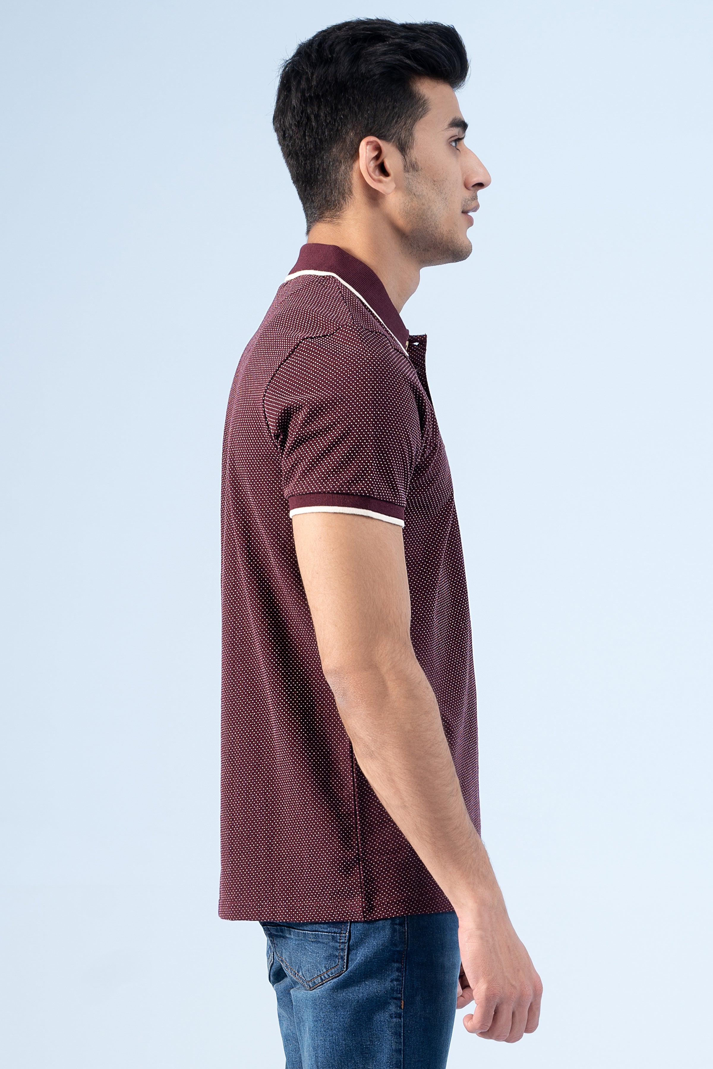 SIGNATURE TIPPING POLO MAROON - Charcoal Clothing