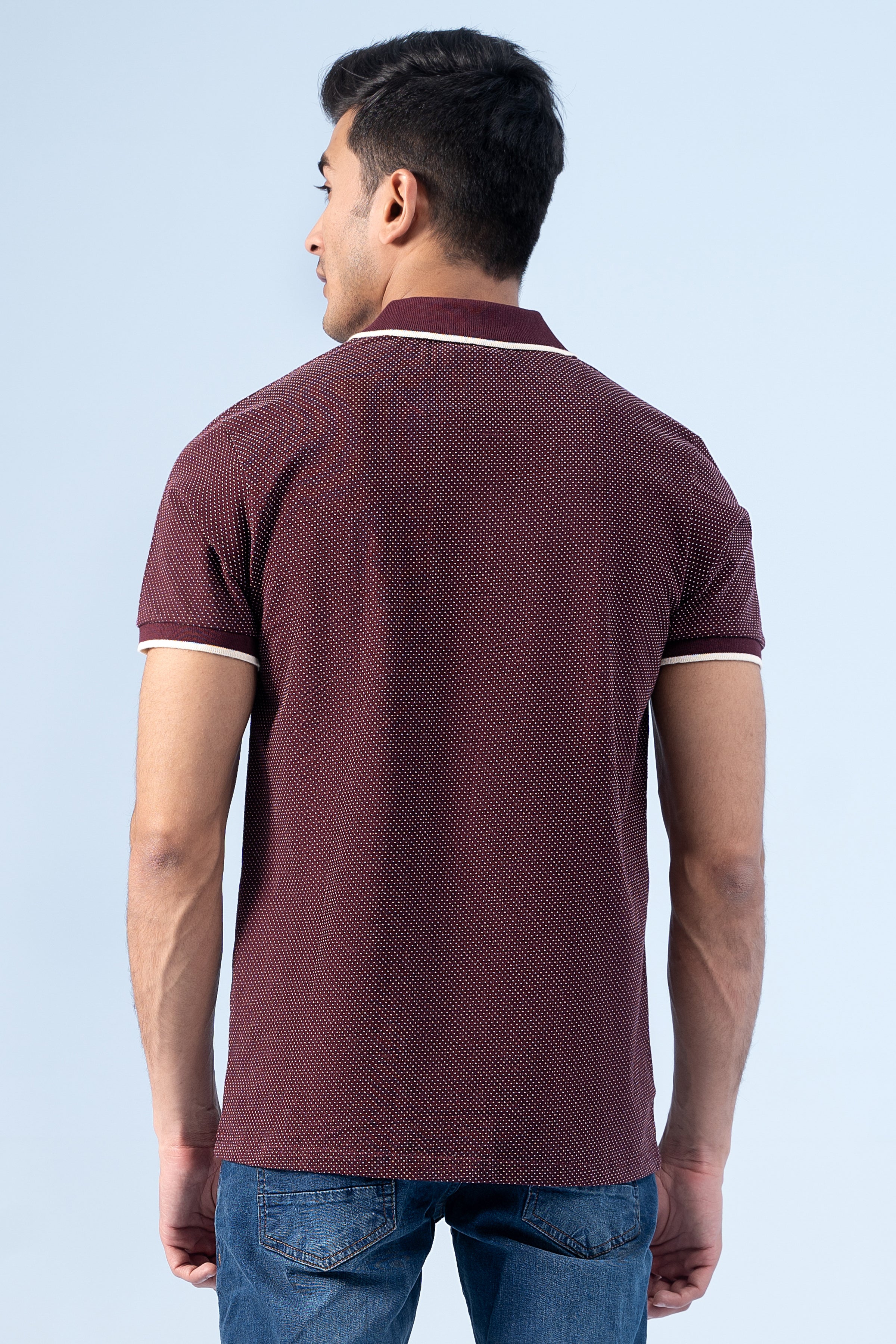 SIGNATURE TIPPING POLO MAROON - Charcoal Clothing