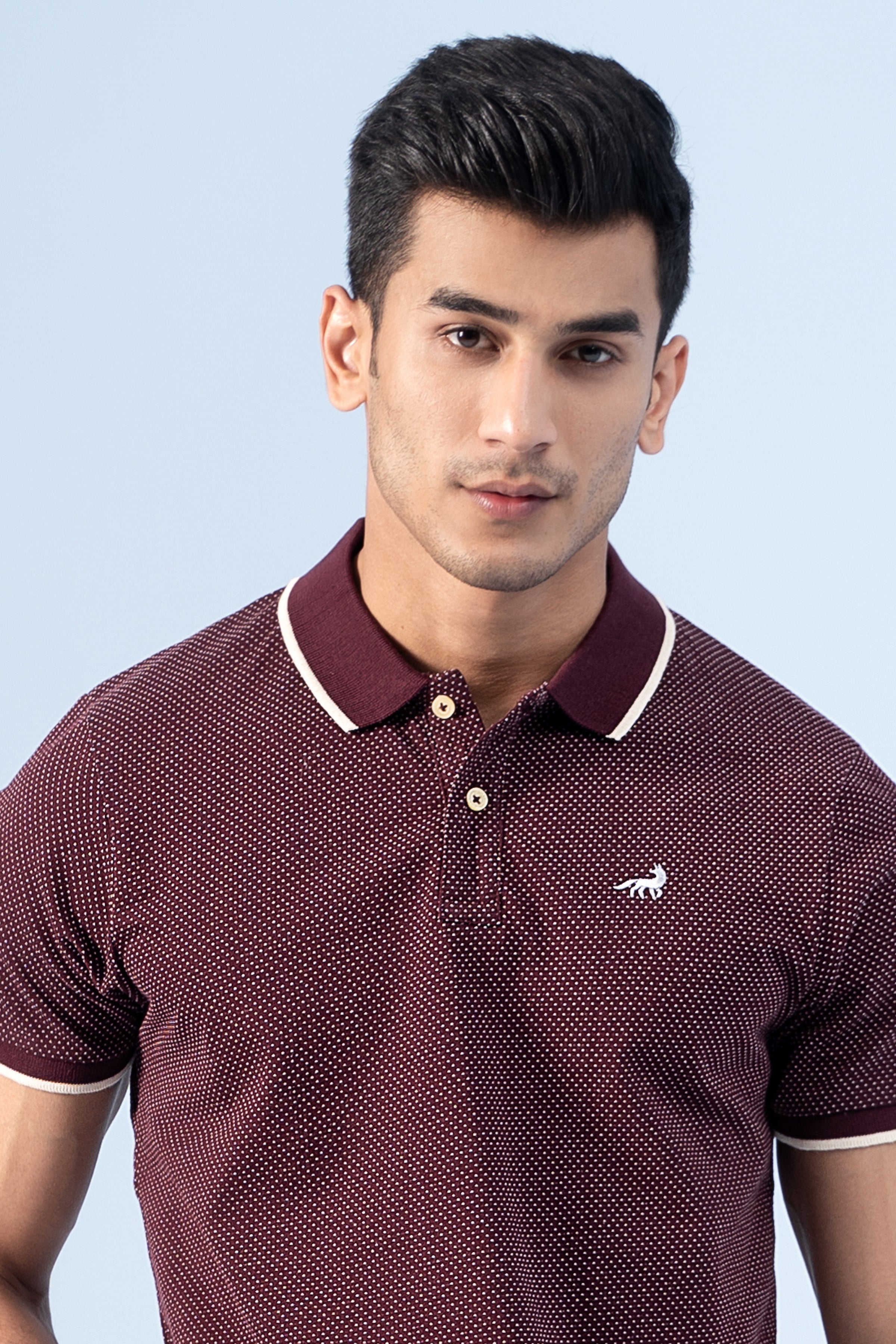 SIGNATURE TIPPING POLO MAROON - Charcoal Clothing