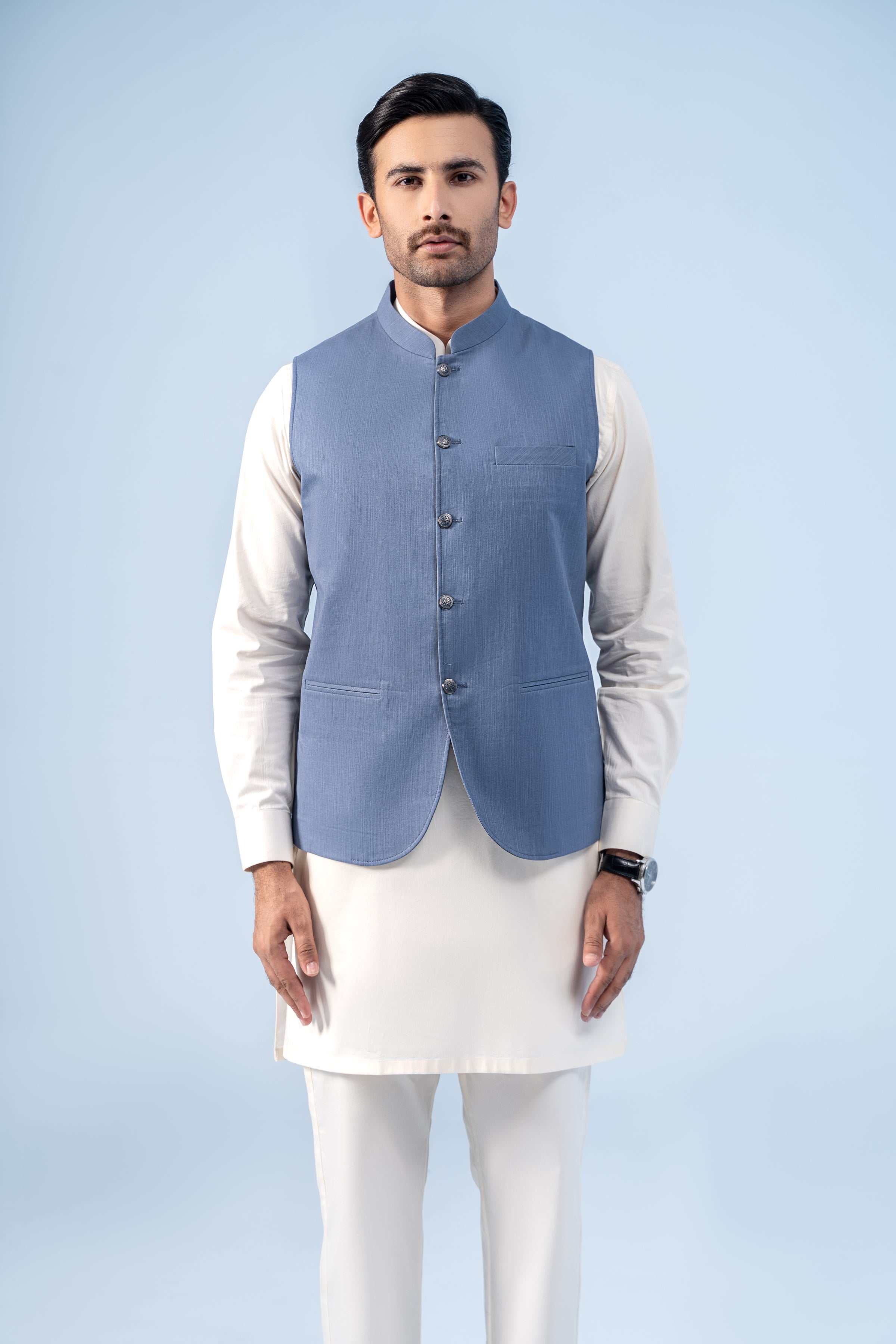 Buy Blue & Green 2-Piece Ethnic Suit for Men by SOJANYA Online | Ajio.com