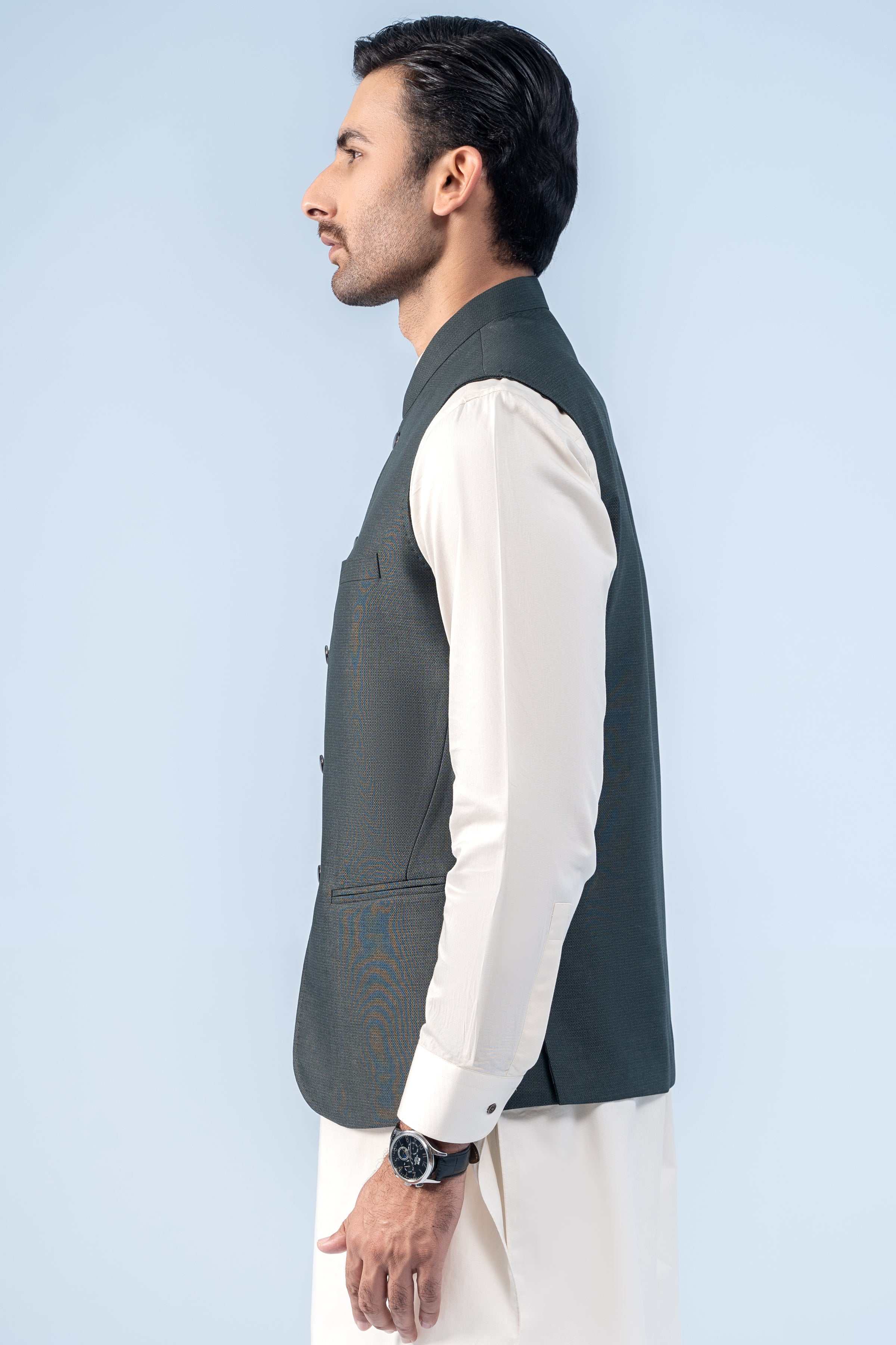 WAISTCOAT FOREST GREEN - Charcoal Clothing