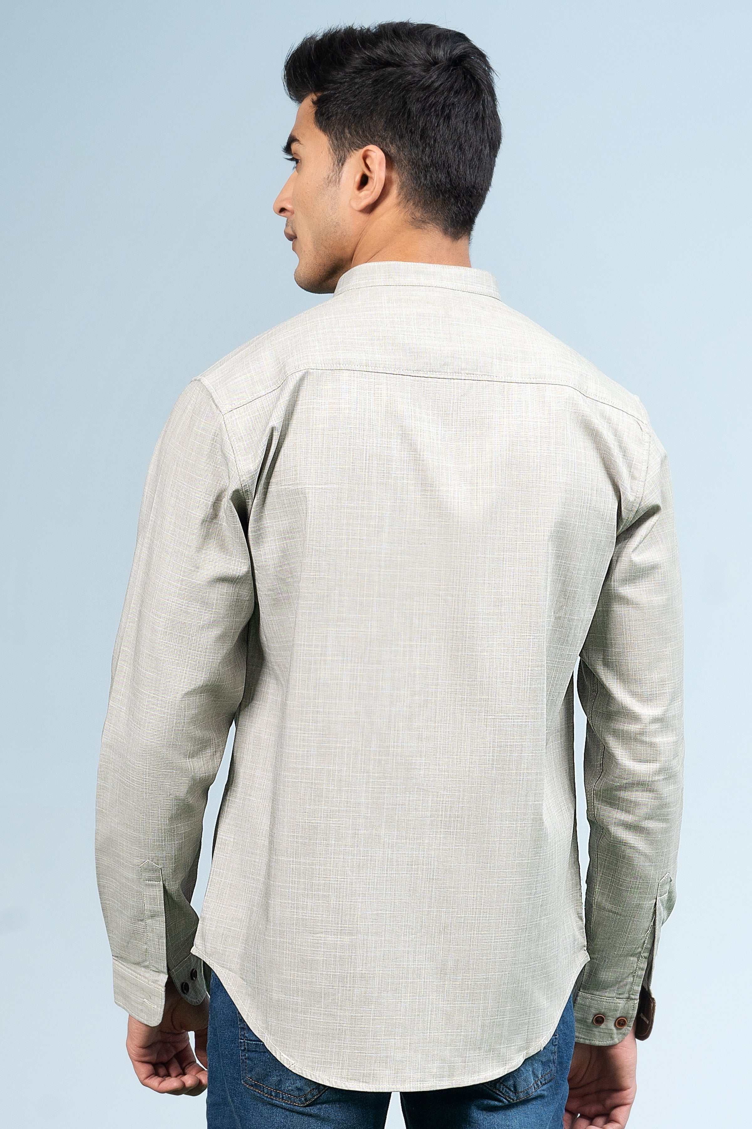 CASUAL SHIRT KHAKI - Charcoal Clothing