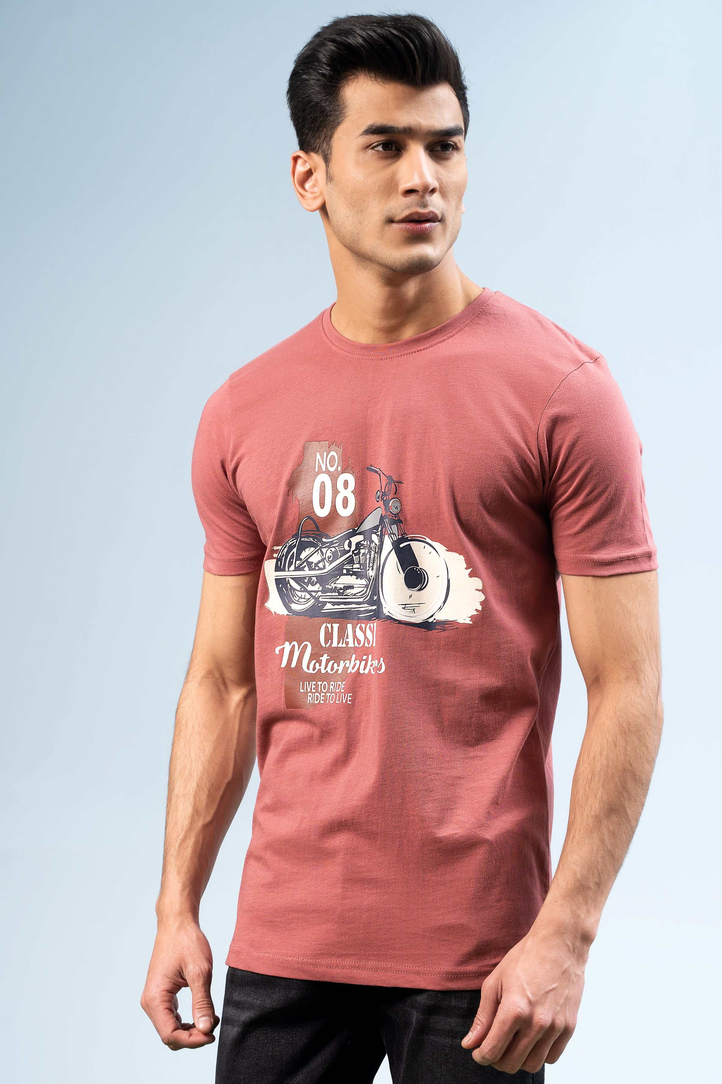T SHIRT LIGHT CORAL - Charcoal Clothing