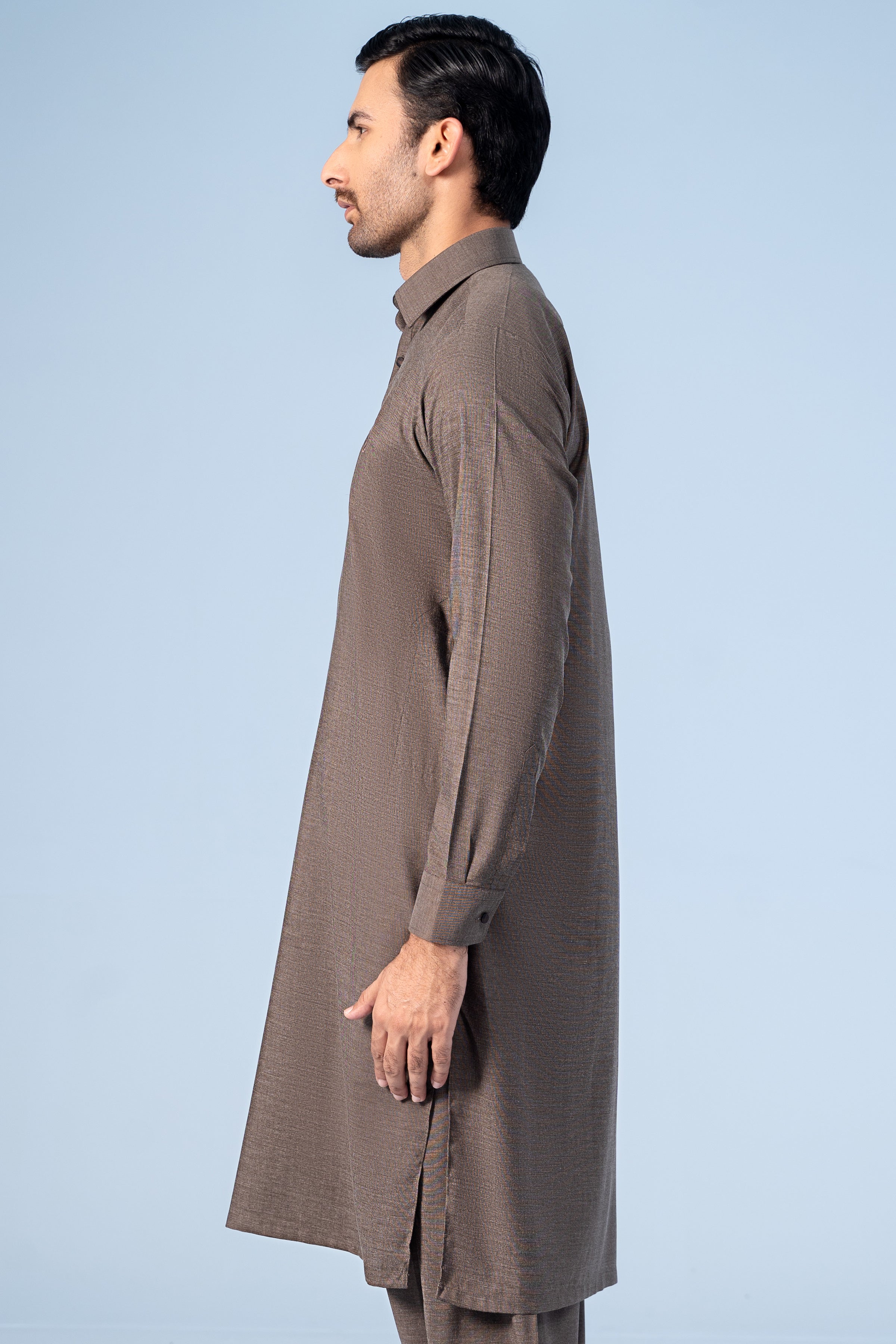 SHALWAR KAMEEZ DARK KHAKI - Charcoal Clothing