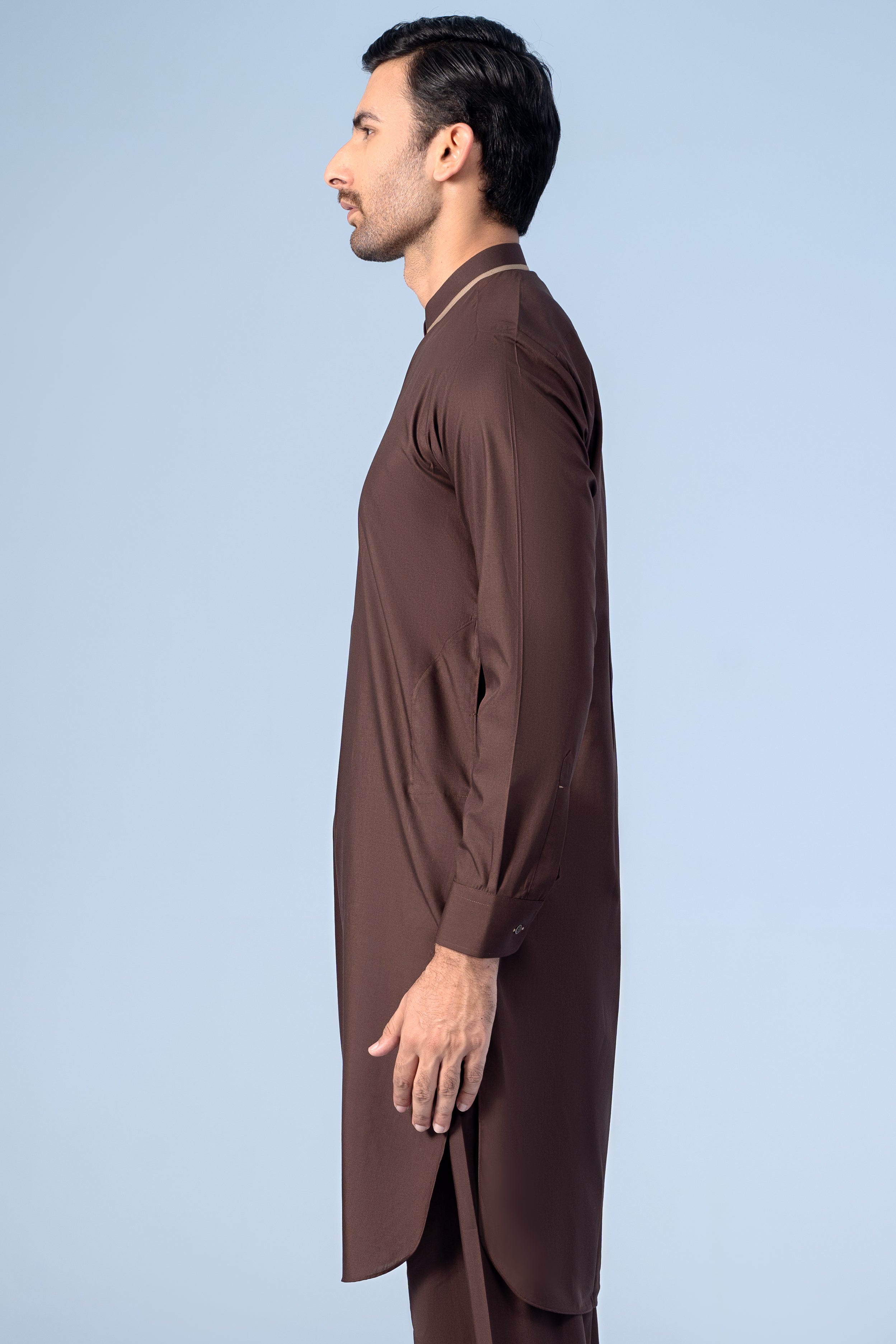 SHALWAR KAMEEZ DARK BROWN - Charcoal Clothing