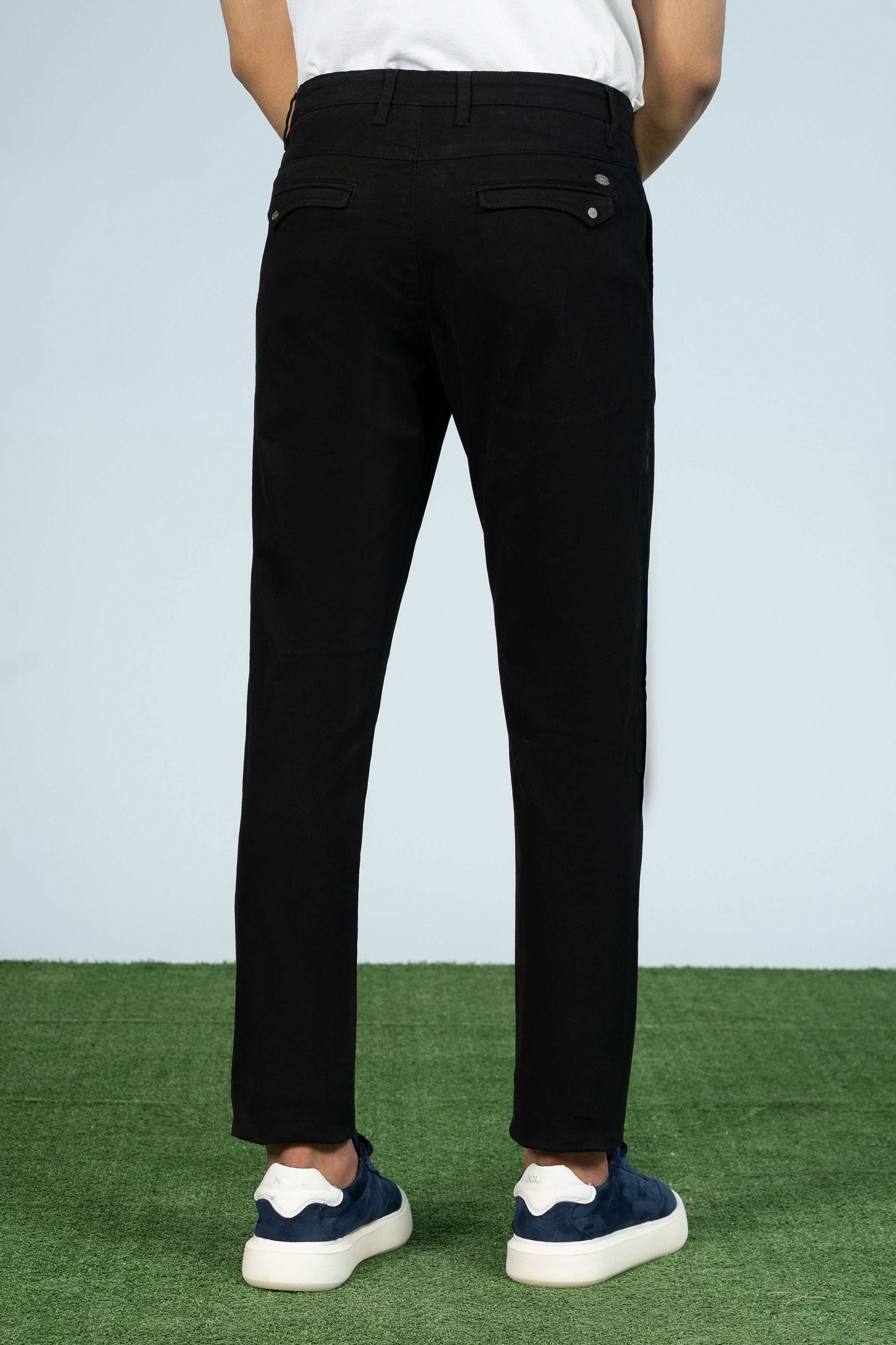 CROSS POCKET CASUAL PANT BLACK - Charcoal Clothing