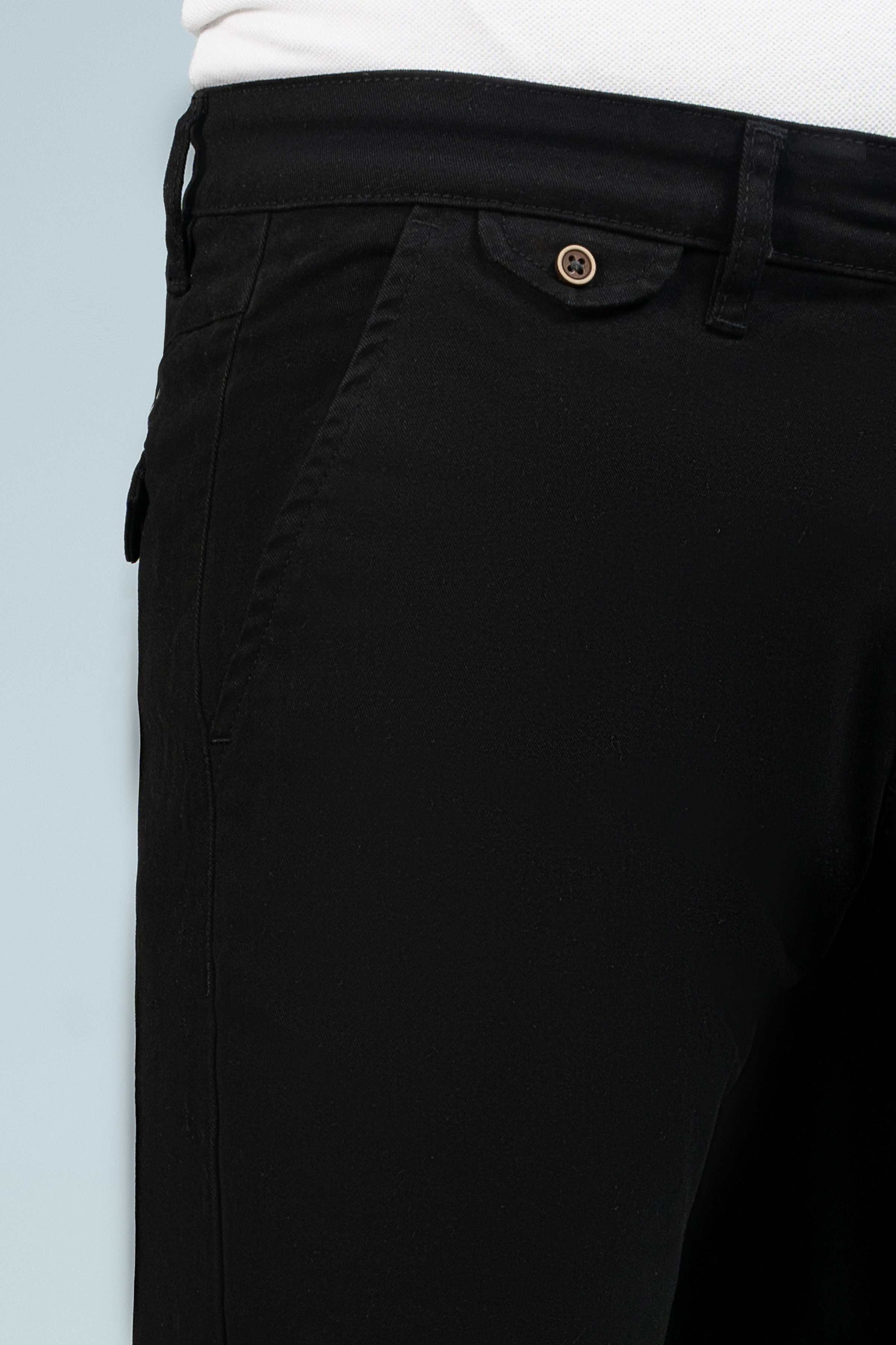 CROSS POCKET CASUAL PANT BLACK - Charcoal Clothing