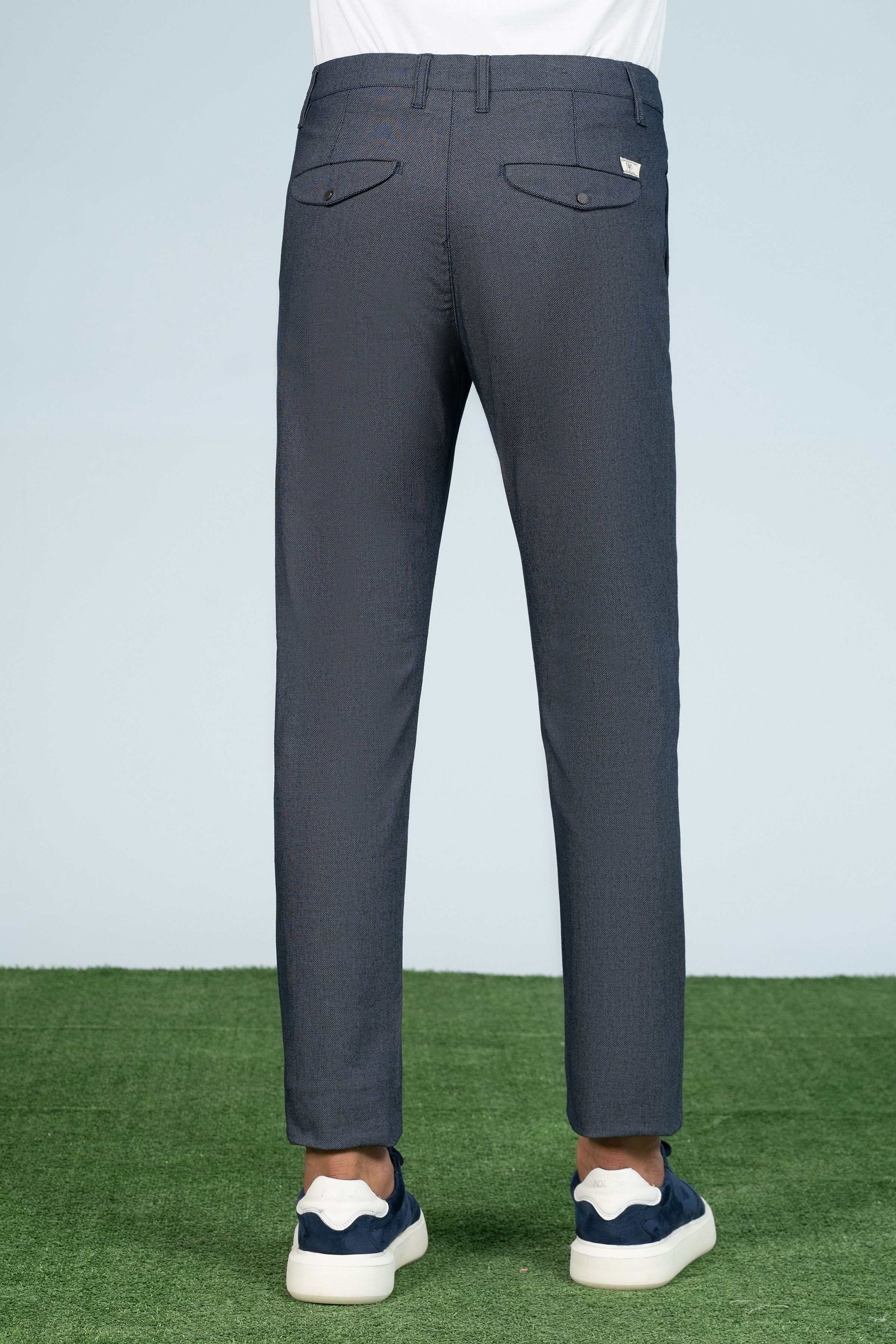 CROSS POCKET TEXTURED PANT NAVY - Charcoal Clothing