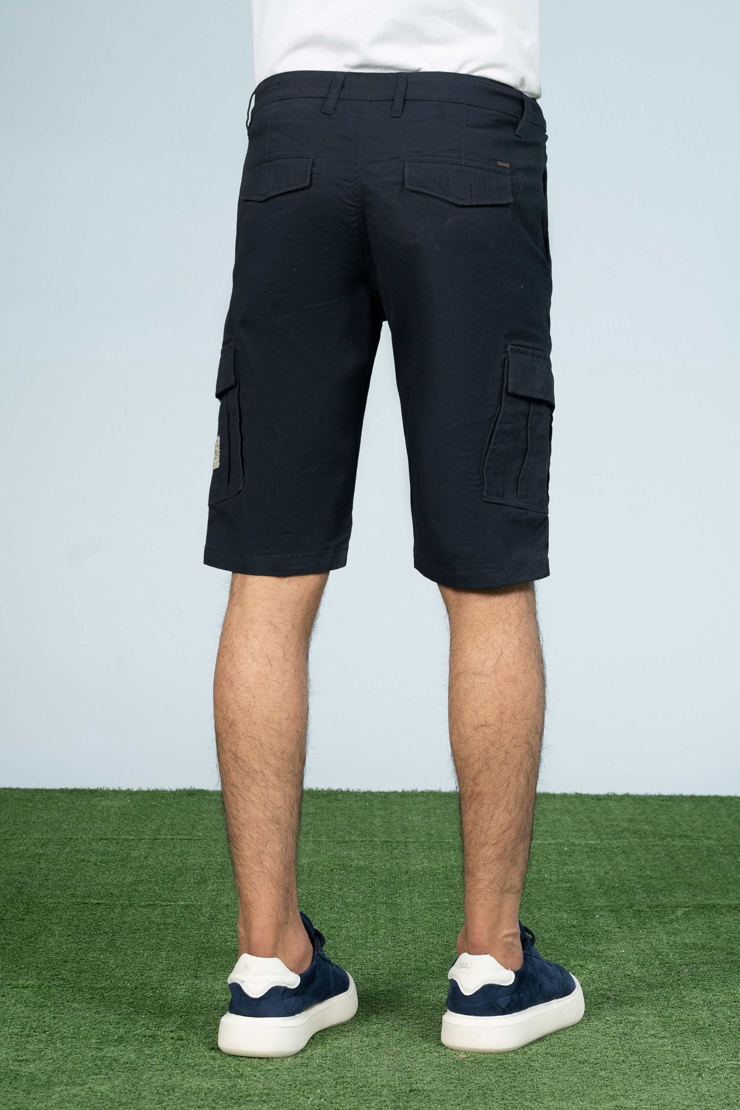 CARGO REGULAR FIT SHORTS NAVY - Charcoal Clothing