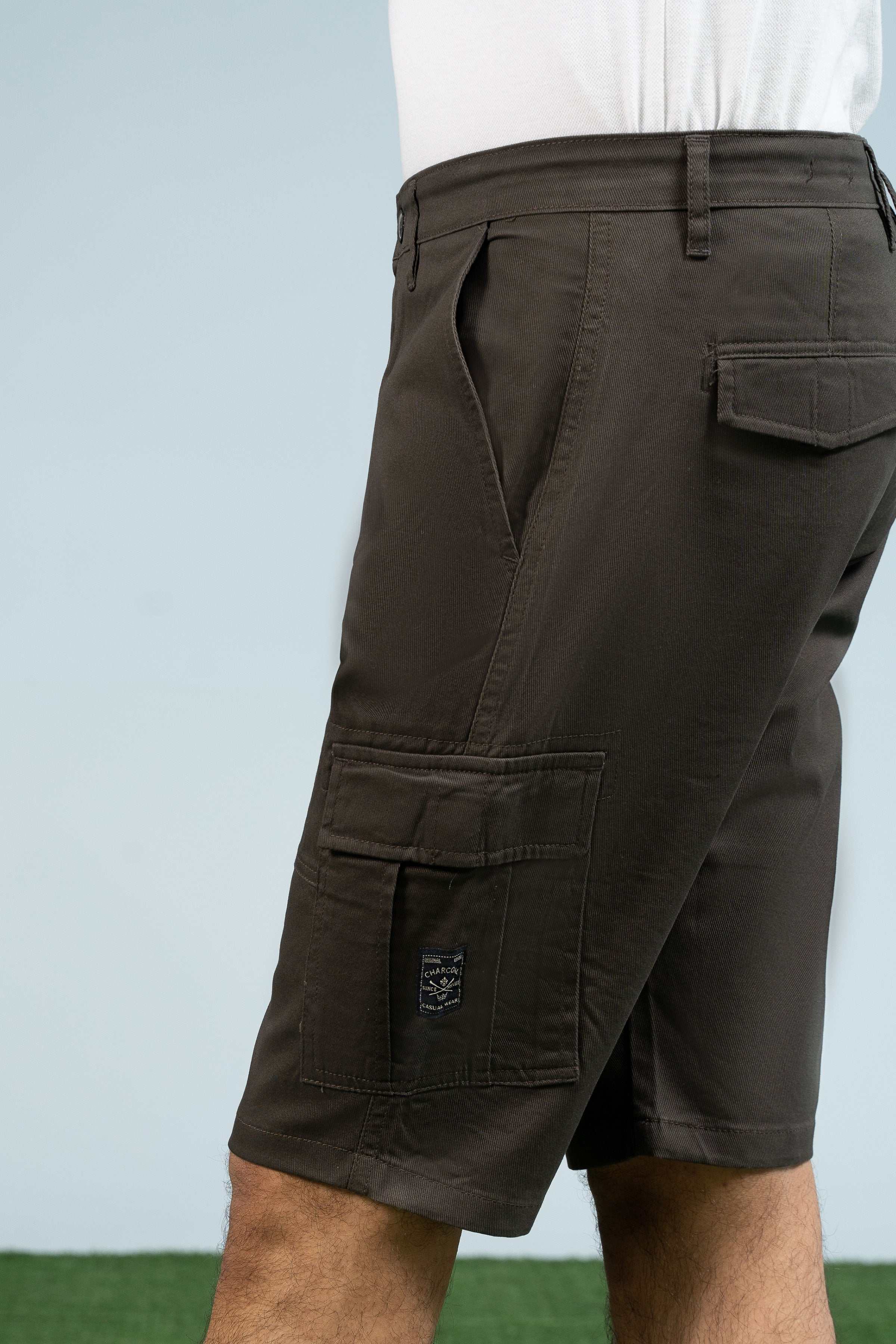 CARGO REGULAR FIT SHORTS DARK GREY - Charcoal Clothing