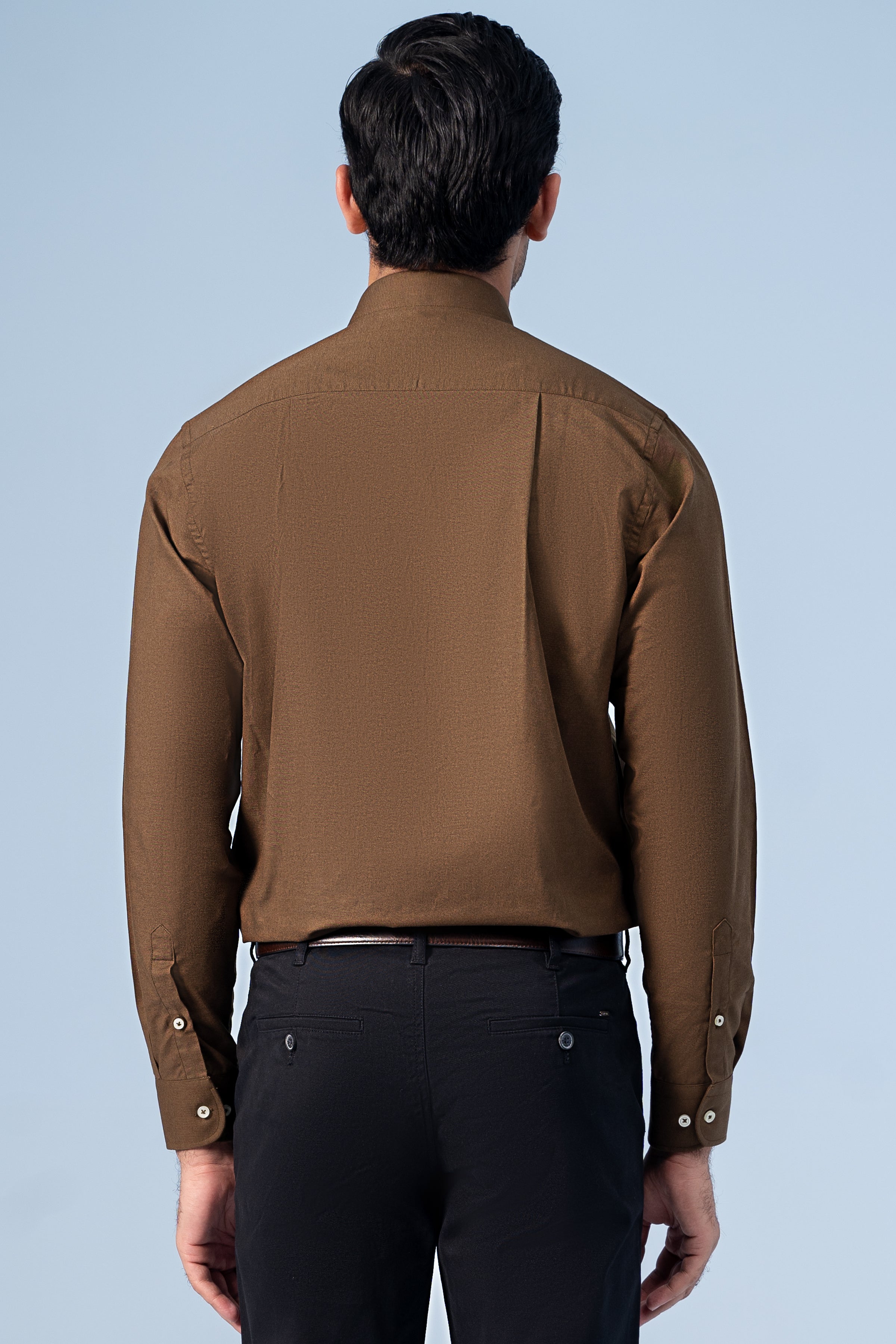 SEMI CASUAL SHIRT BROWN - Charcoal Clothing