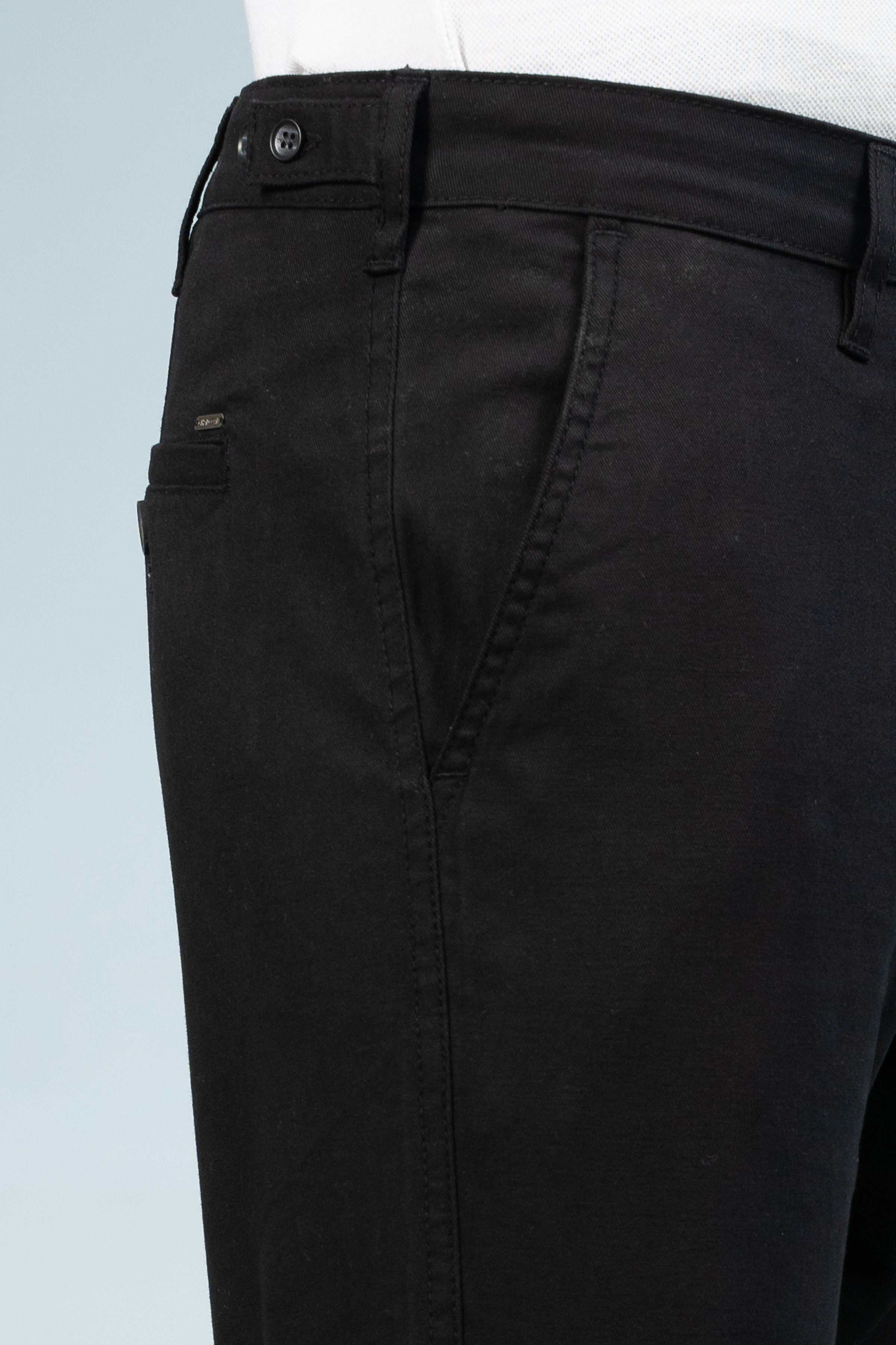 CROSS POCKET CASUAL PANT BLACK - Charcoal Clothing