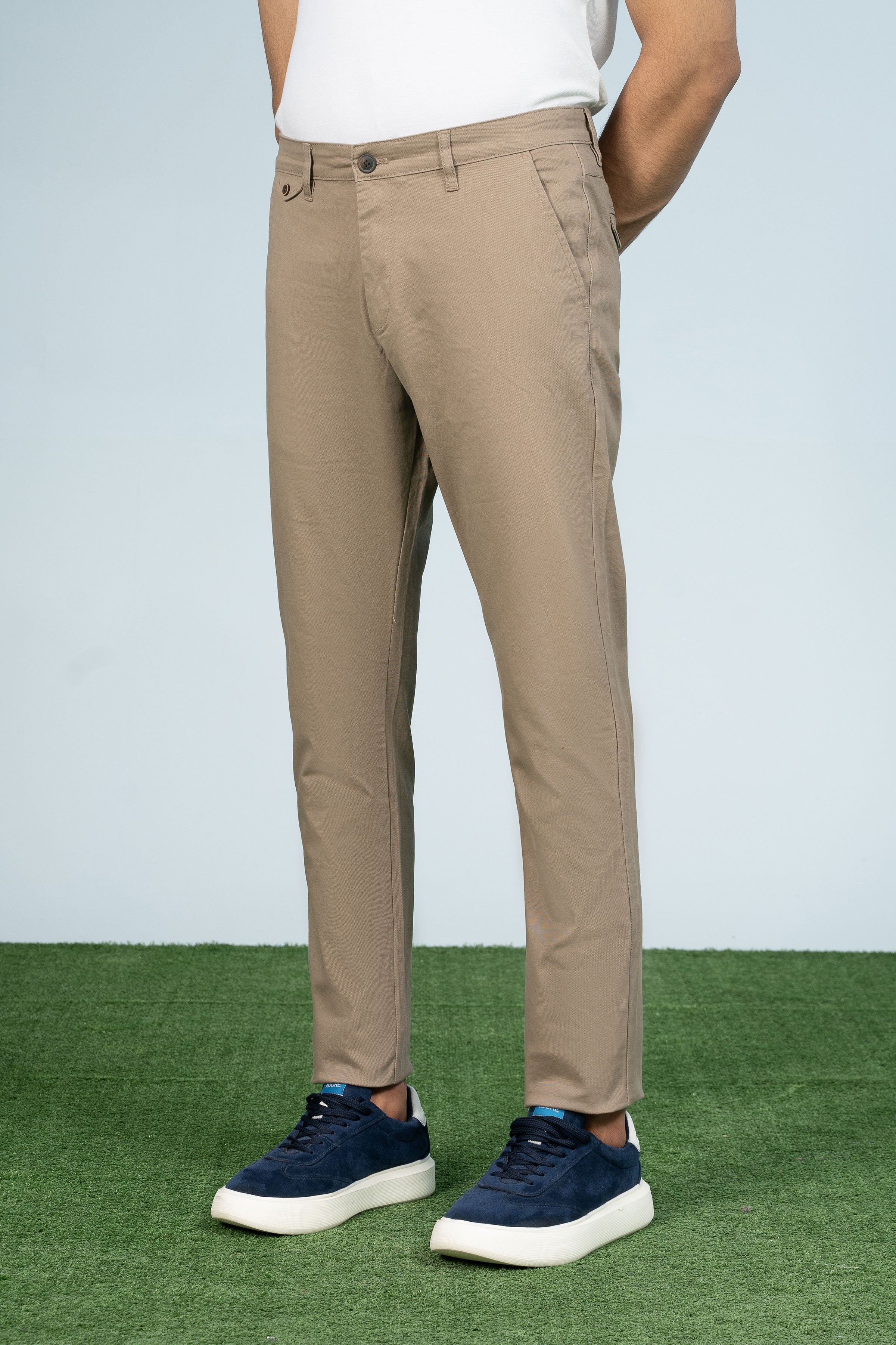 CROSS POCKET CASUAL PANT LIGHT BROWN - Charcoal Clothing