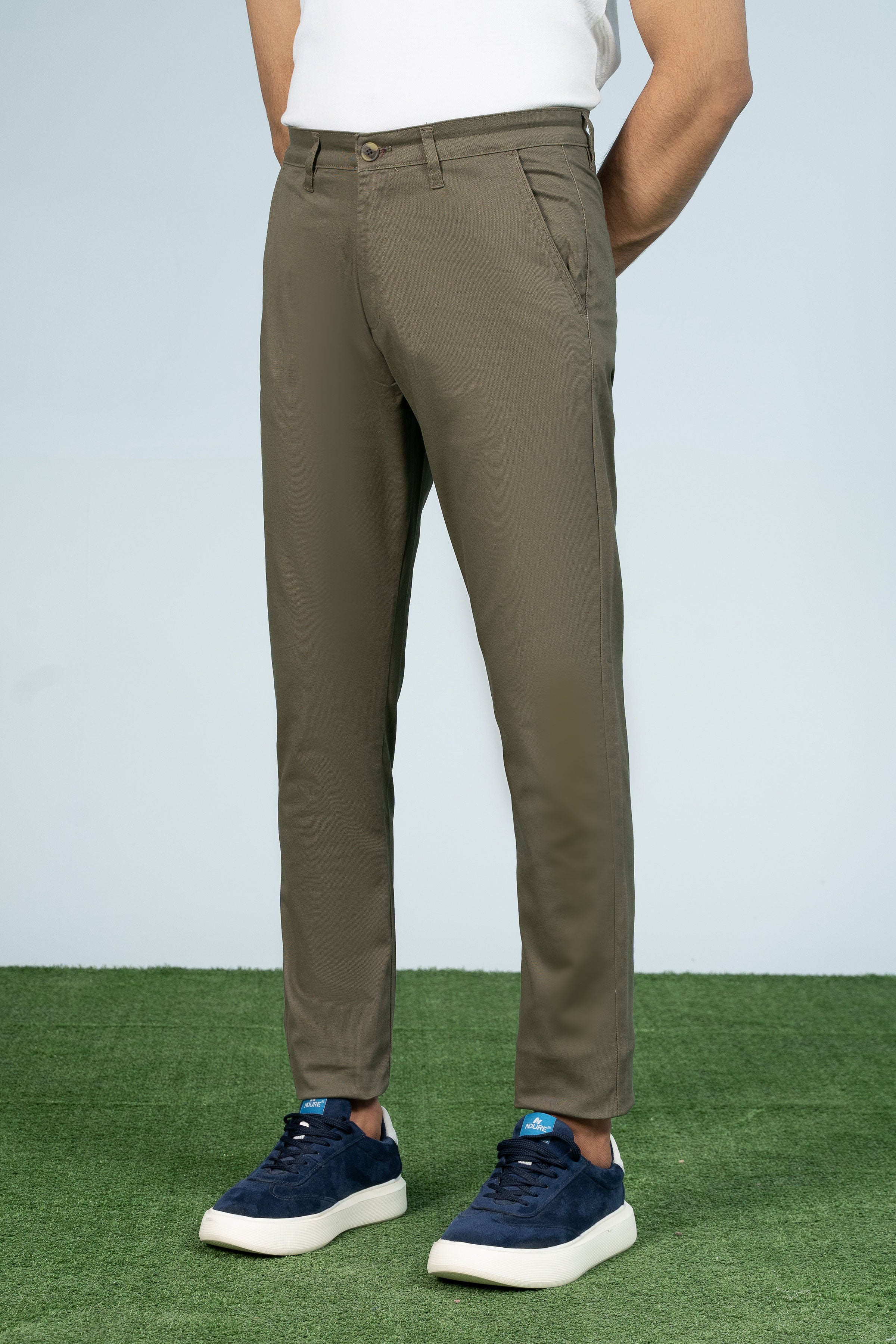 CASUAL PANT CROSS POCKET OLIVE - Charcoal Clothing