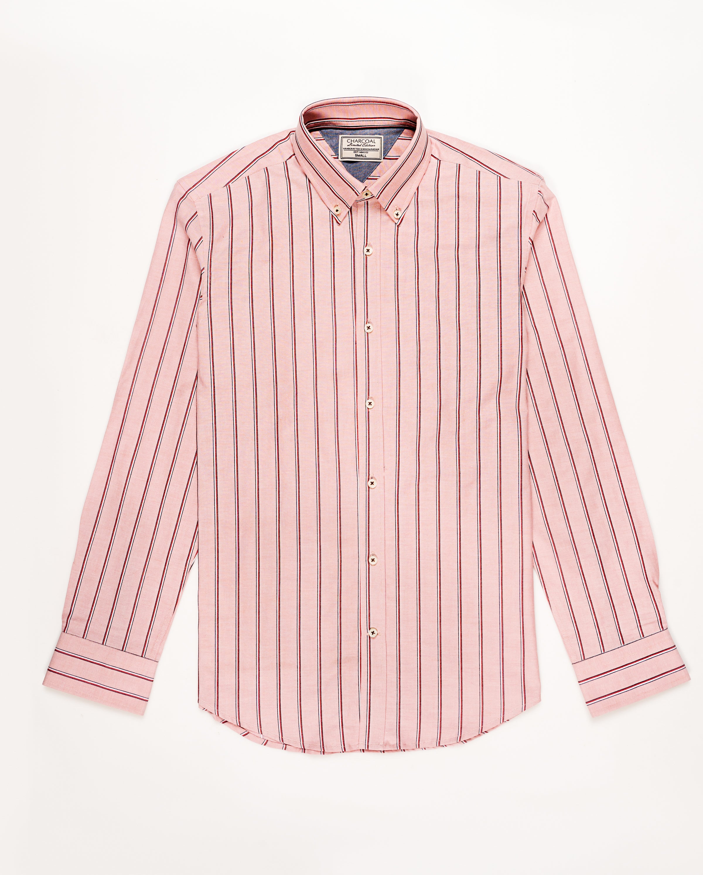 LIMITED EDITION SHIRTS T- PINK STRIPED - Charcoal Clothing