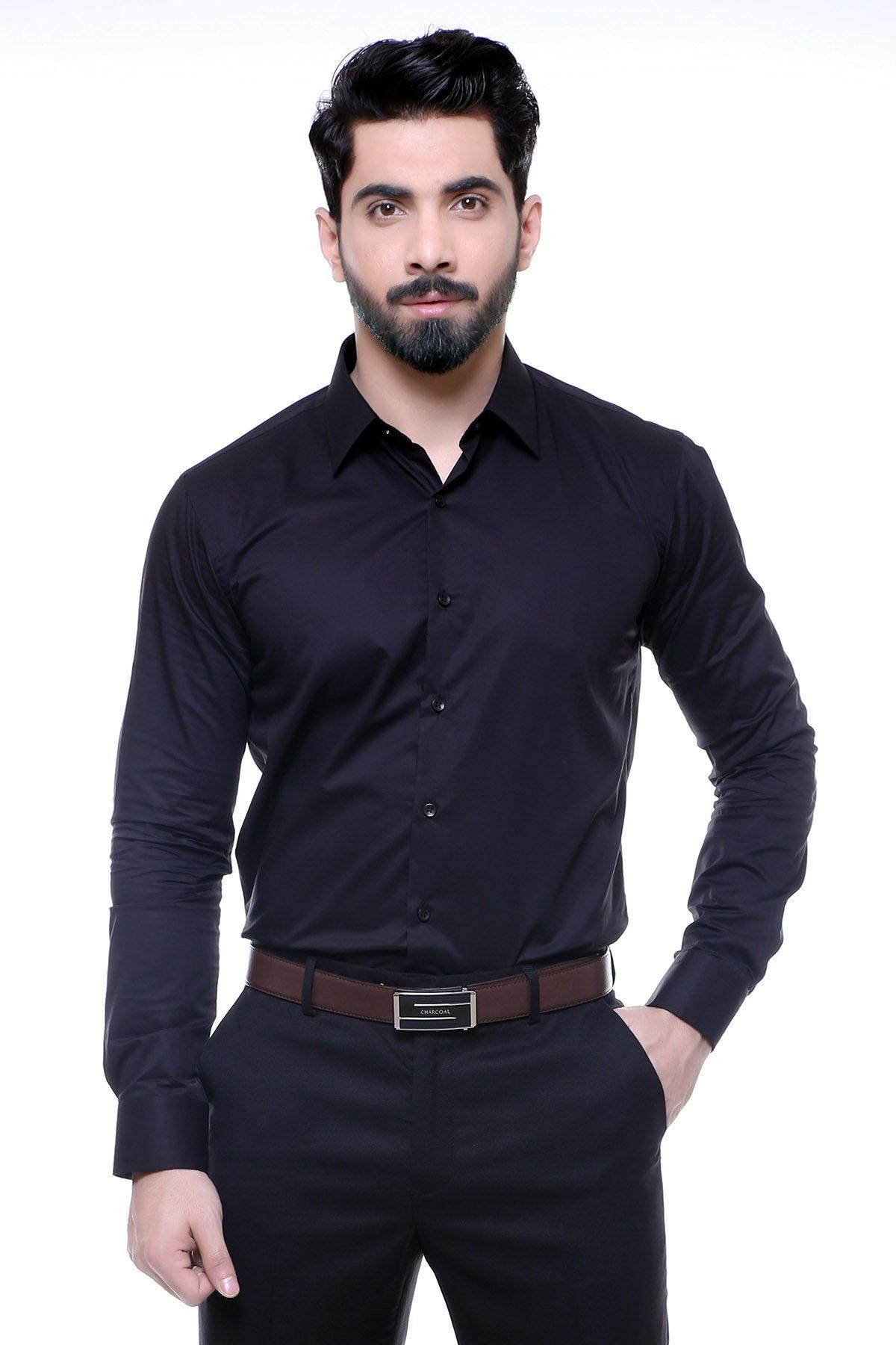 Dress Shirt Black at Charcoal Clothing