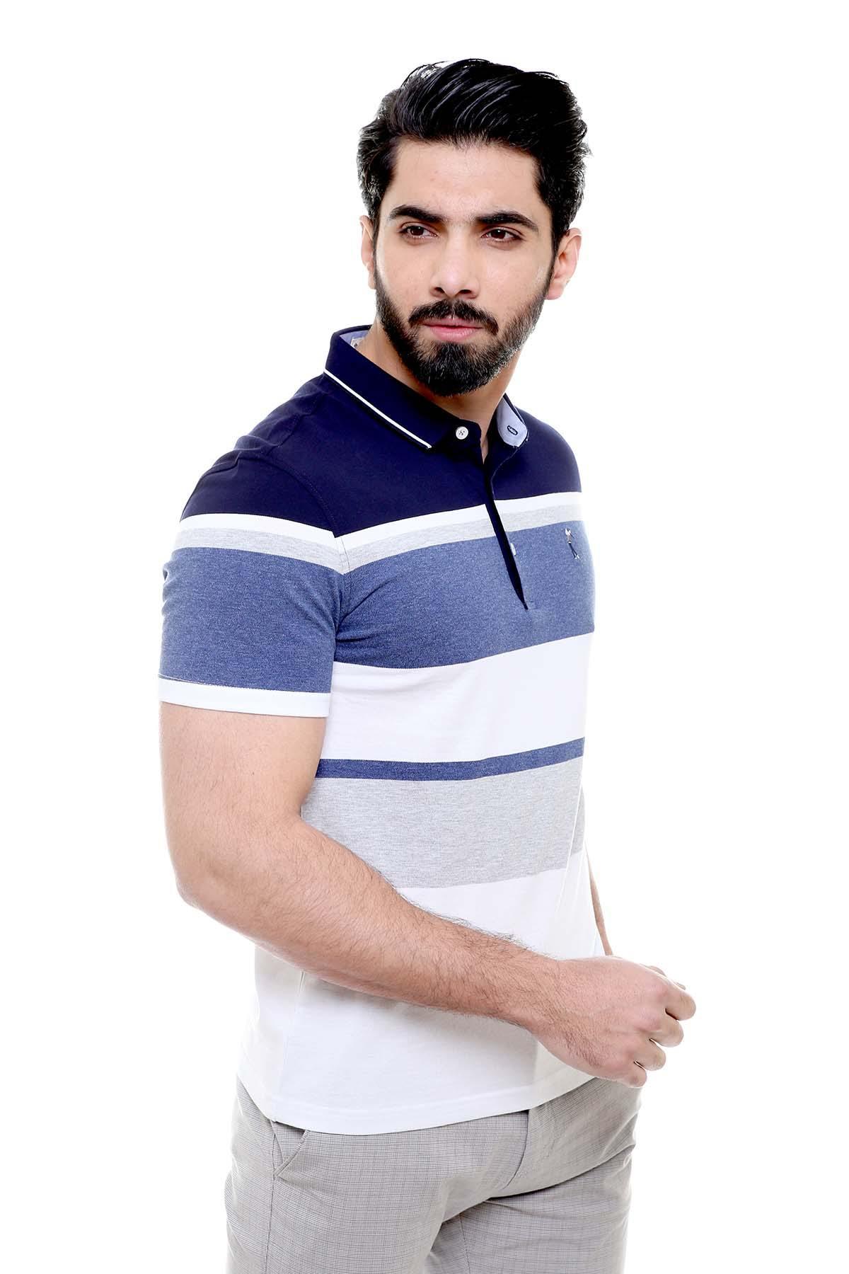 EXCLUSIVE T SHIRT NAVY BLUE at Charcoal Clothing