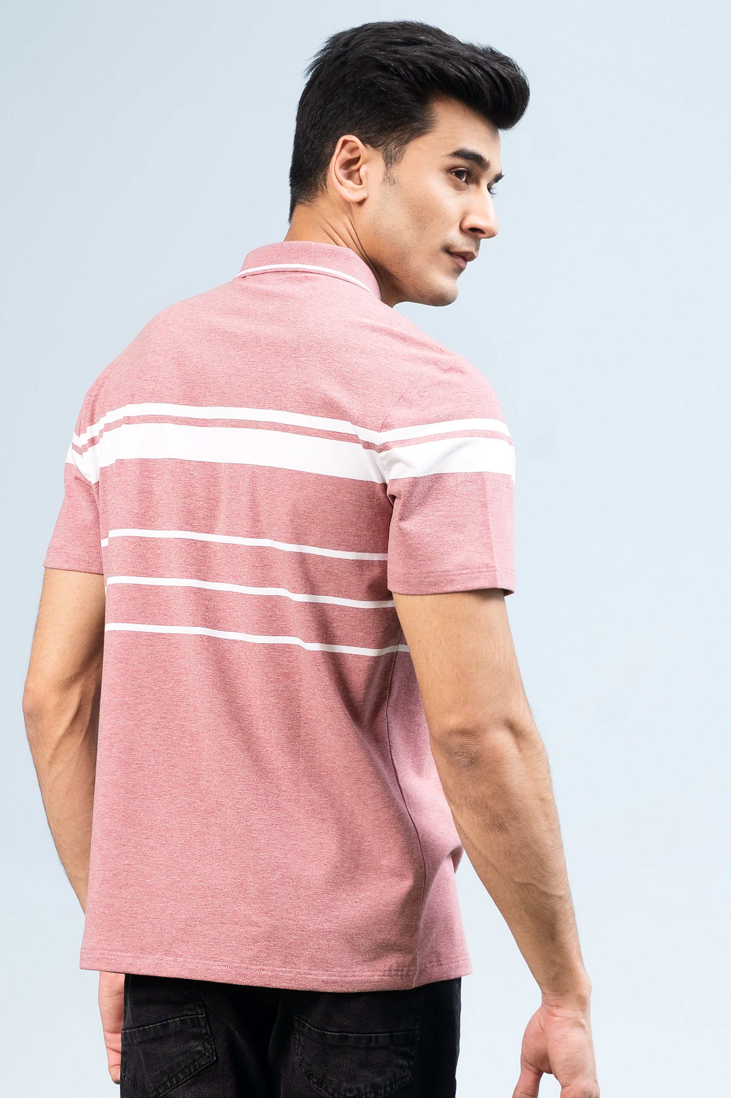 EXECUTIVE ICONIC POLO CORAL PINK at Charcoal Clothing