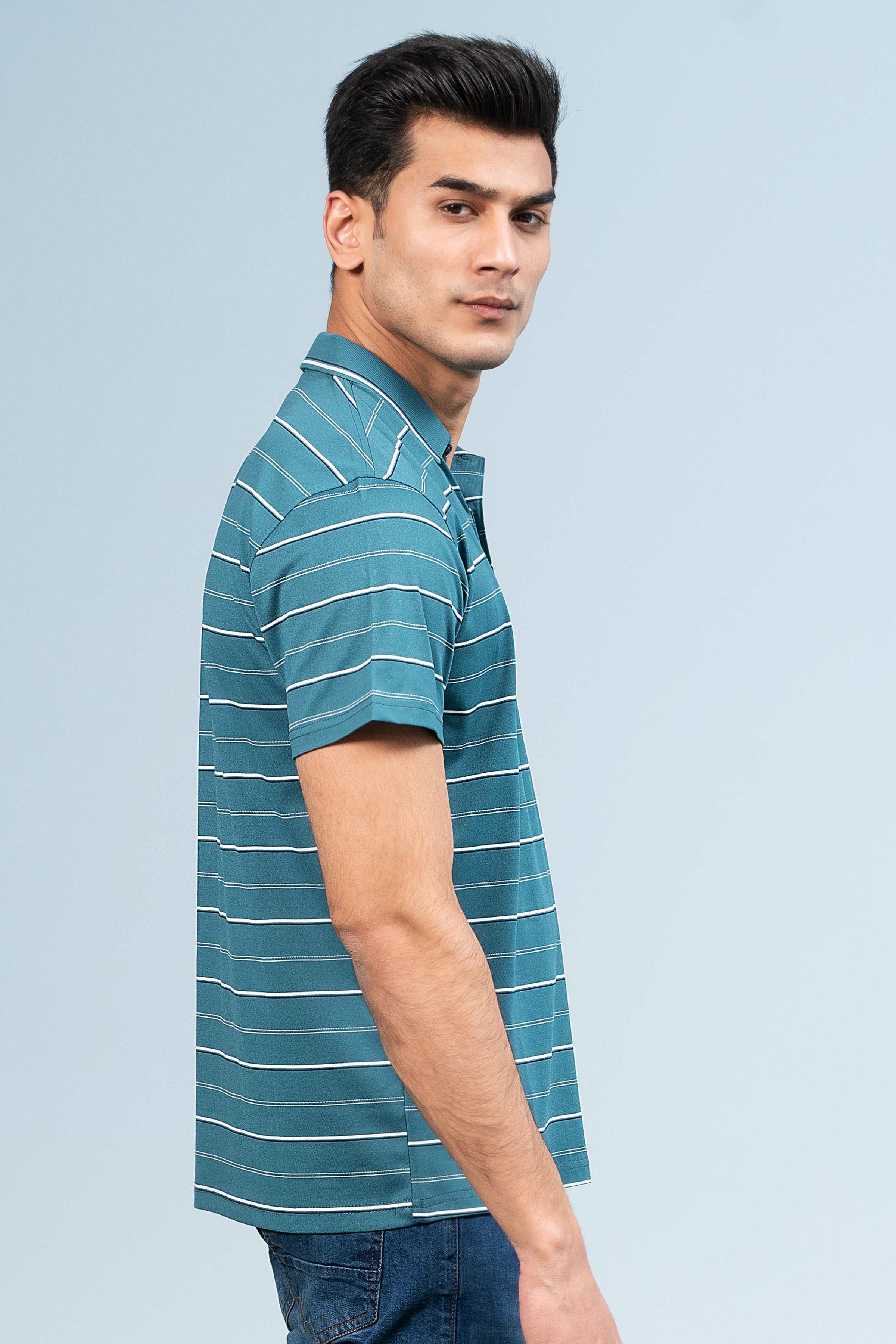 EXECUTIVE ICONIC POLO GREEN at Charcoal Clothing