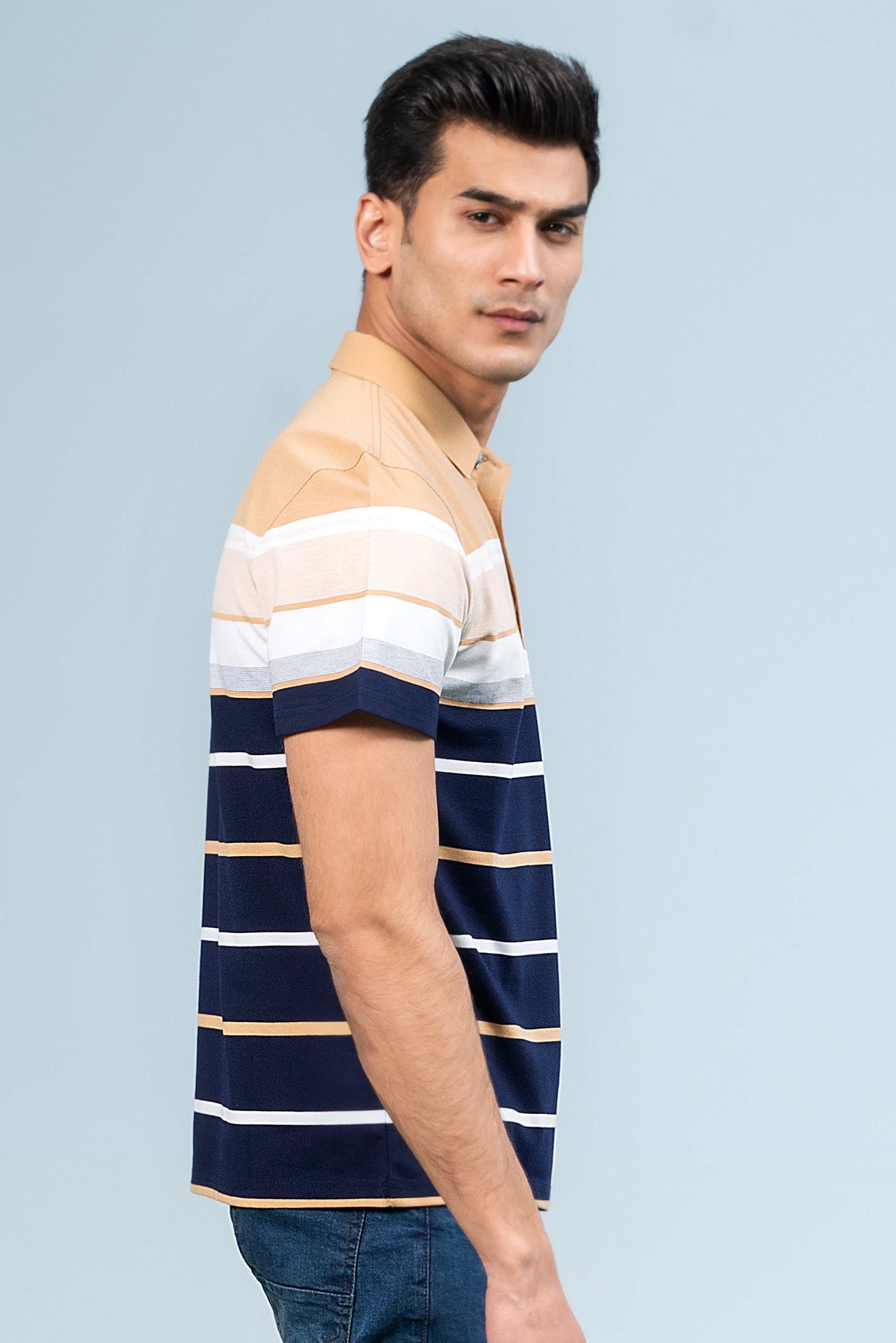 EXECUTIVE ICONIC POLO KHAKI at Charcoal Clothing