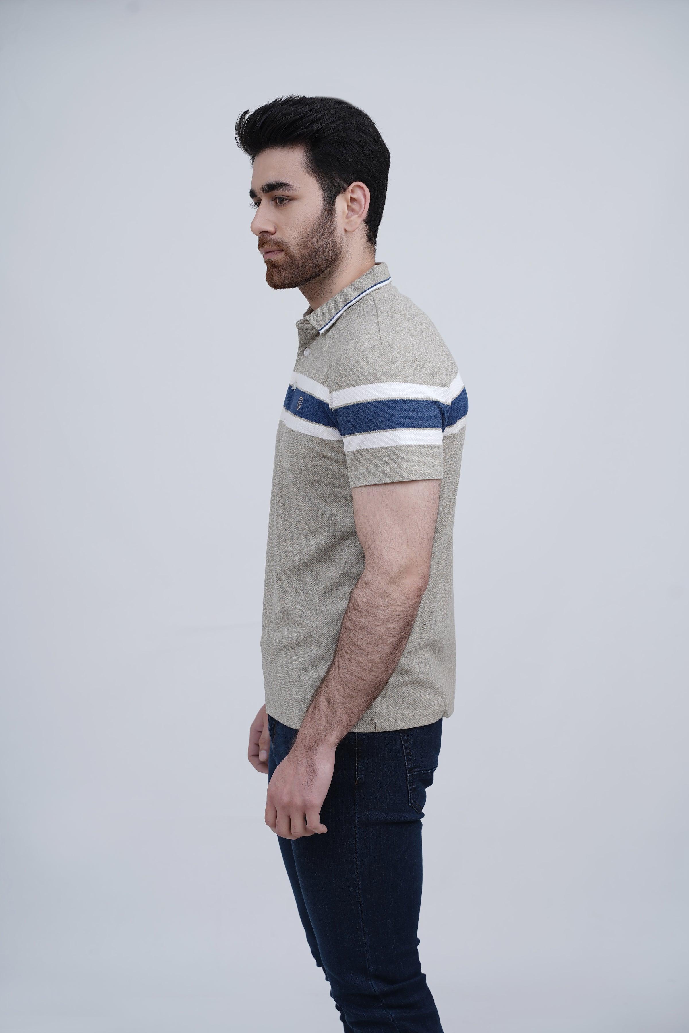 EXECUTIVE POLO LIGHT BROWN at Charcoal Clothing