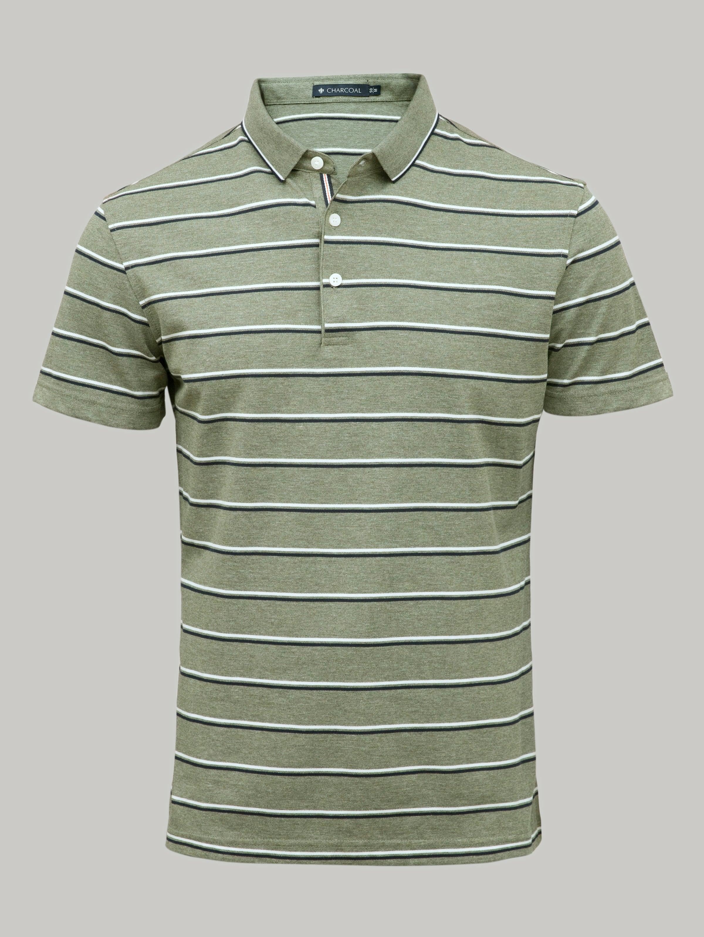 Exclusive T Shirt Polo Green at Charcoal Clothing