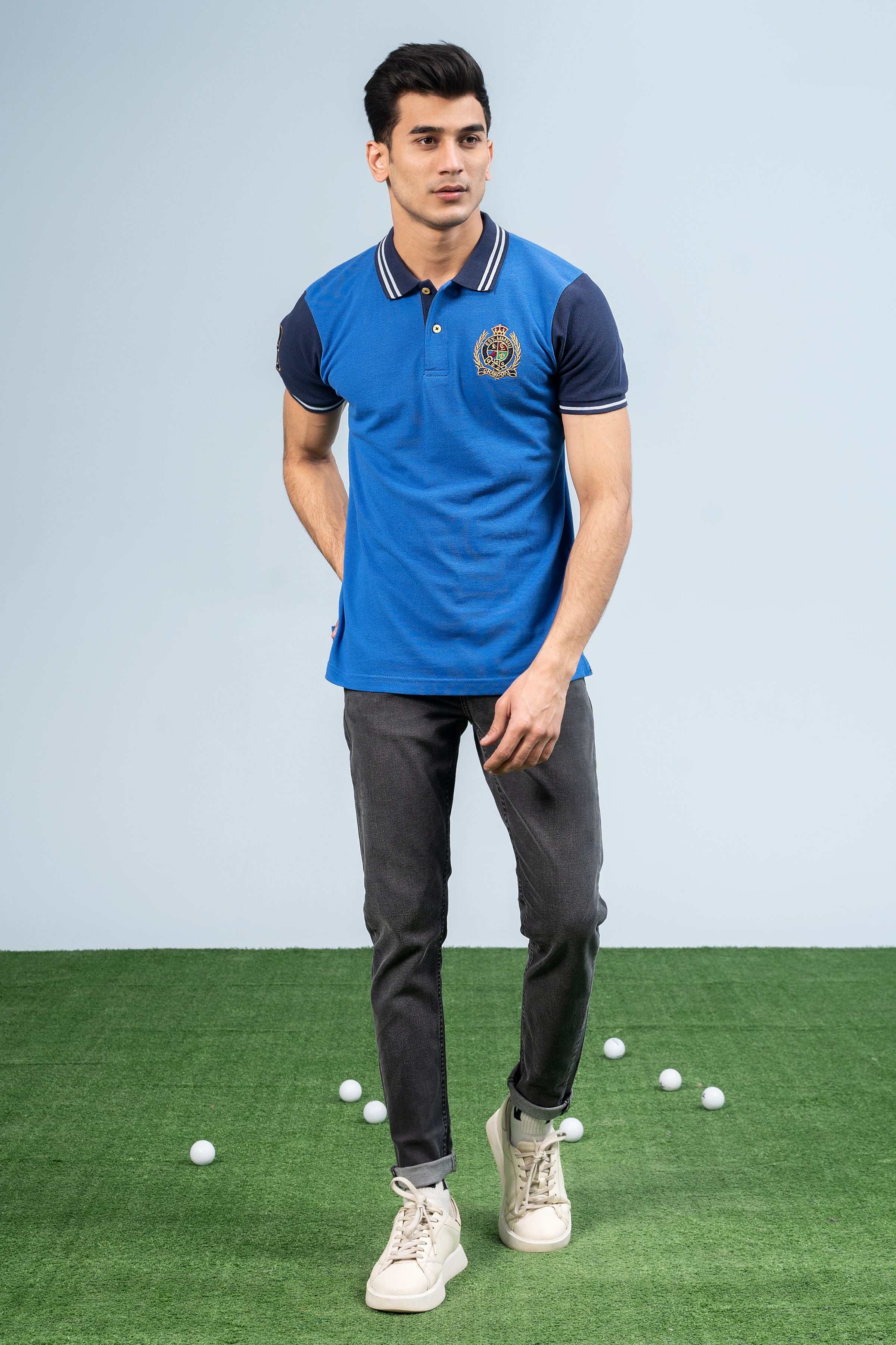 FASHION POLO BLUE at Charcoal Clothing