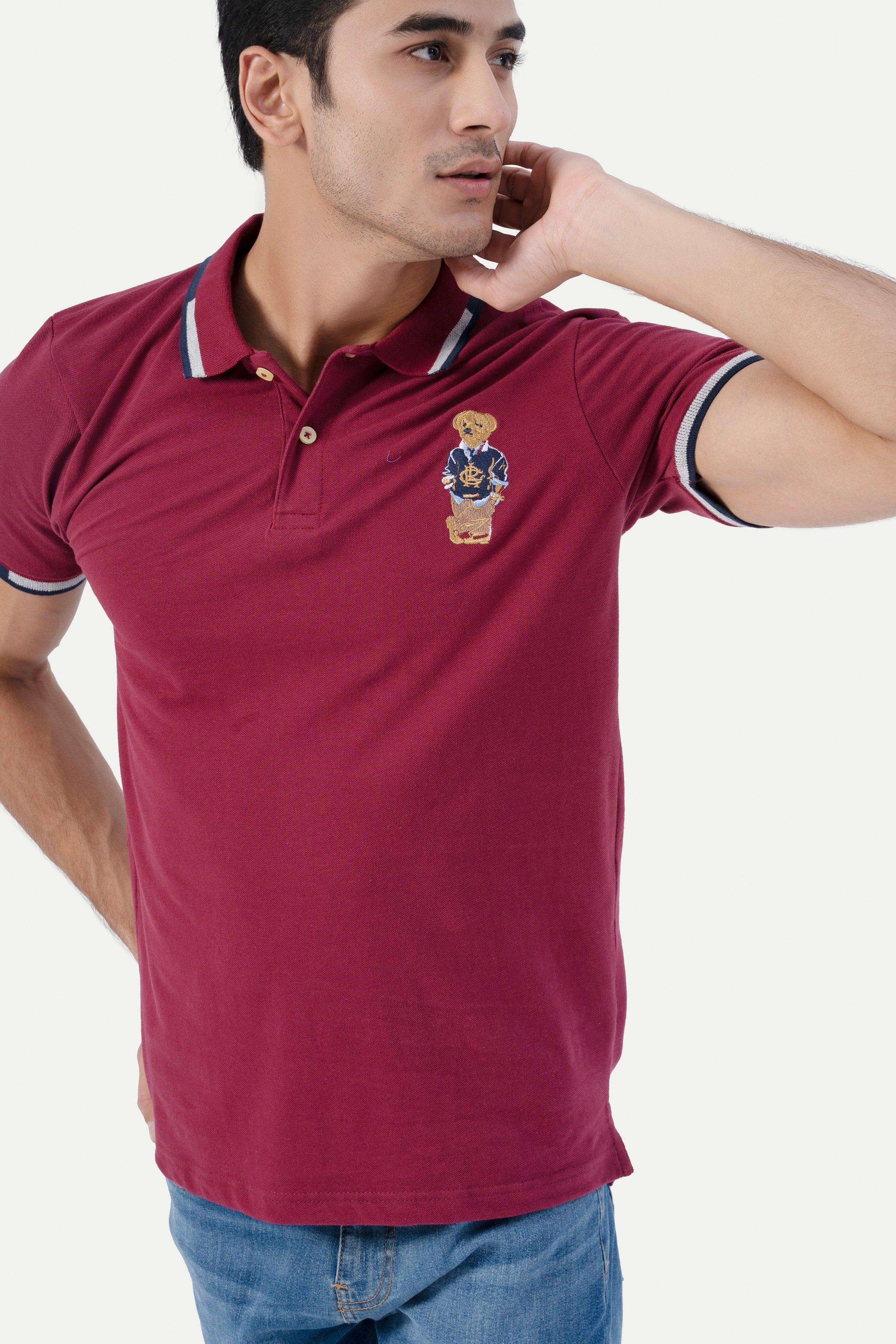 FASHION POLO MAROON at Charcoal Clothing