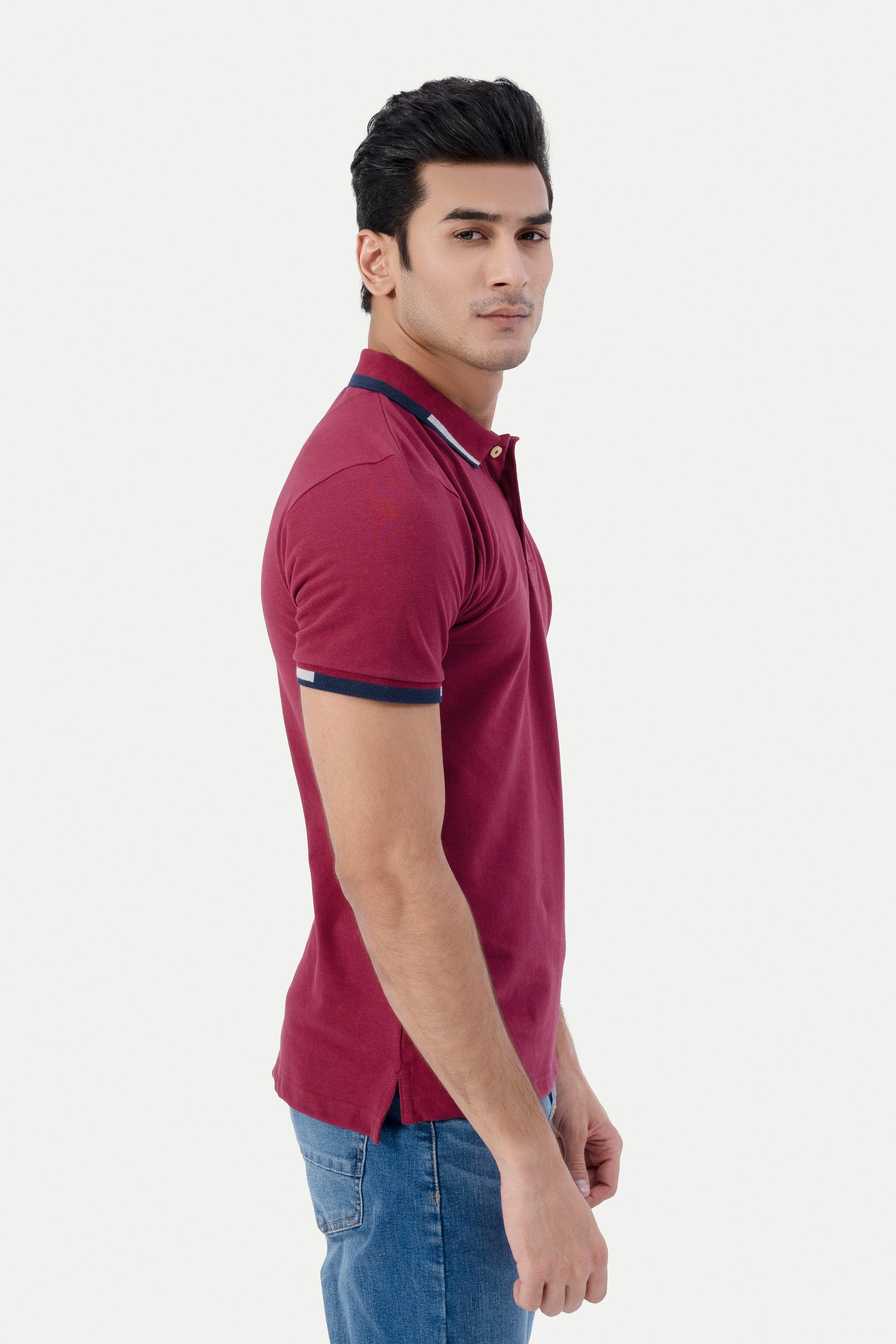 FASHION POLO MAROON at Charcoal Clothing