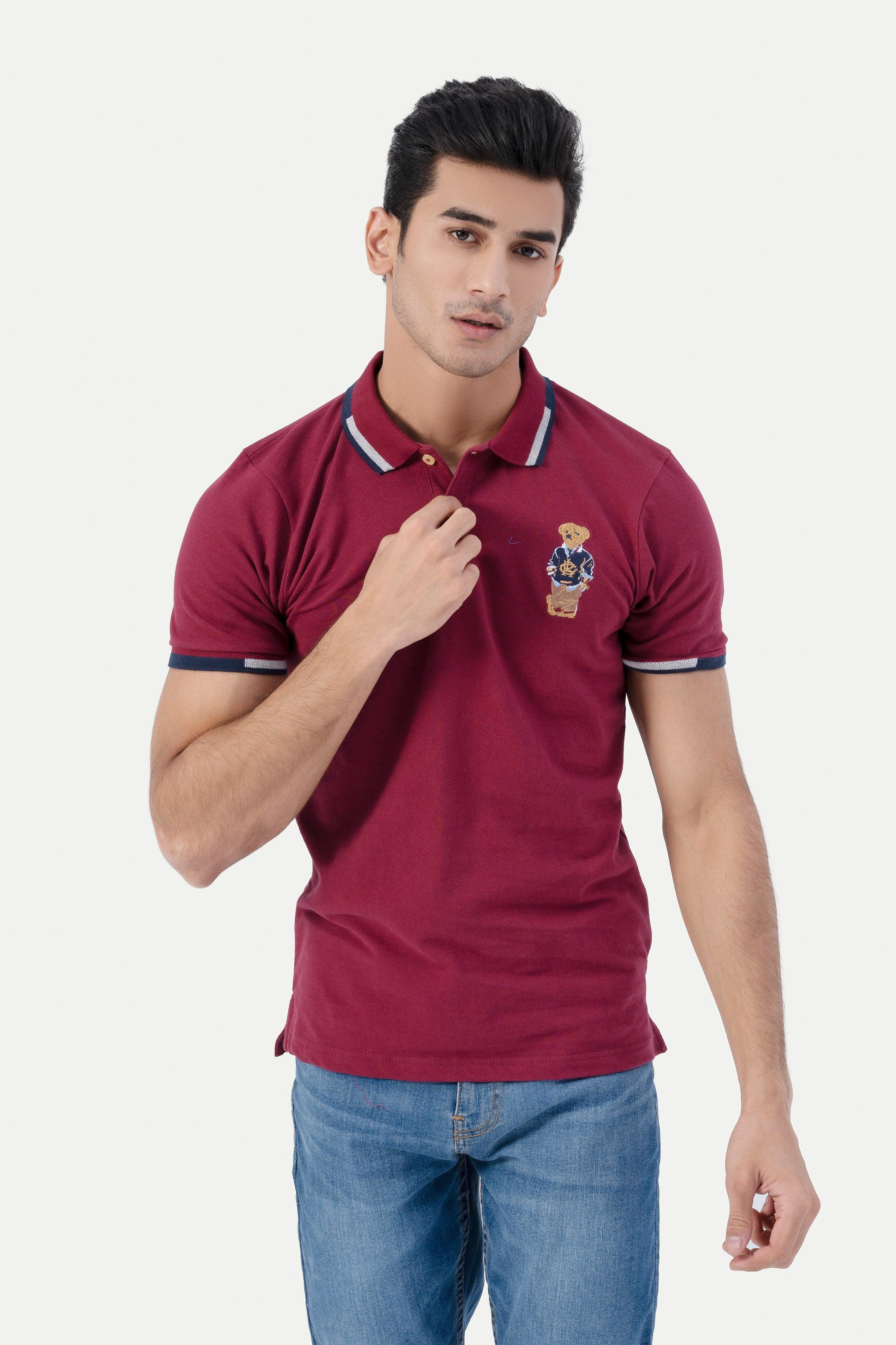 FASHION POLO MAROON at Charcoal Clothing