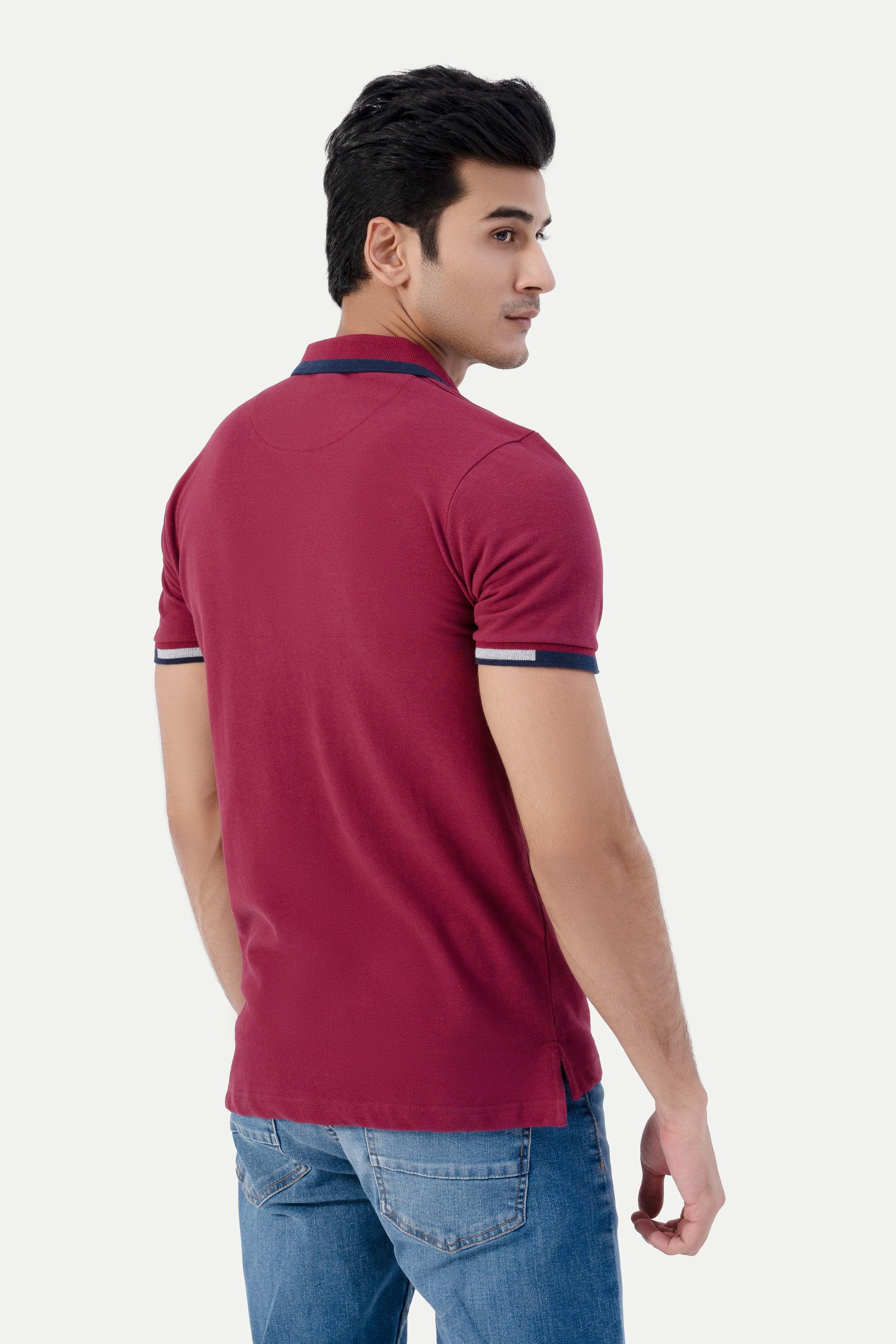 FASHION POLO MAROON at Charcoal Clothing