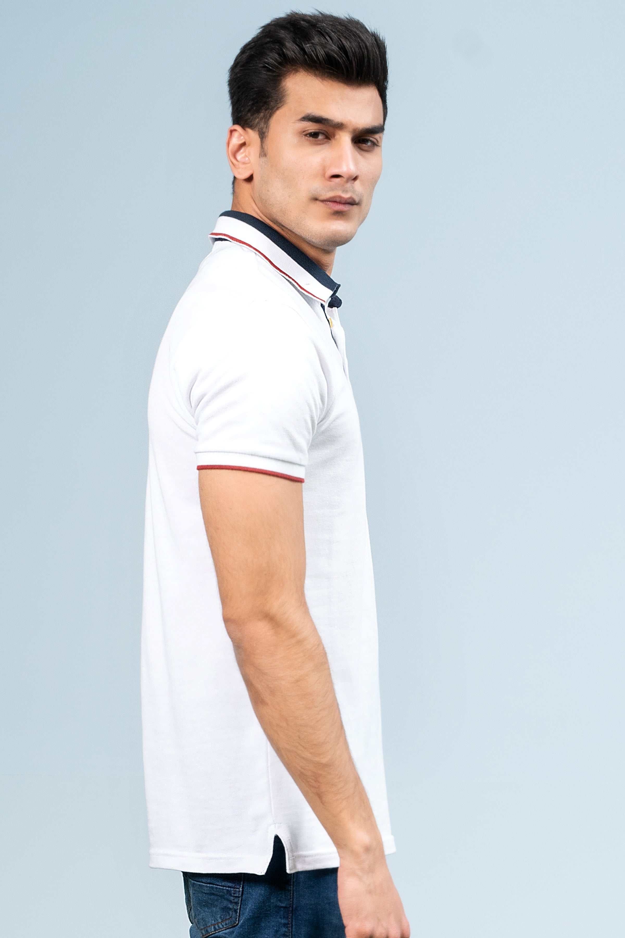 FASHION POLO WHITE at Charcoal Clothing