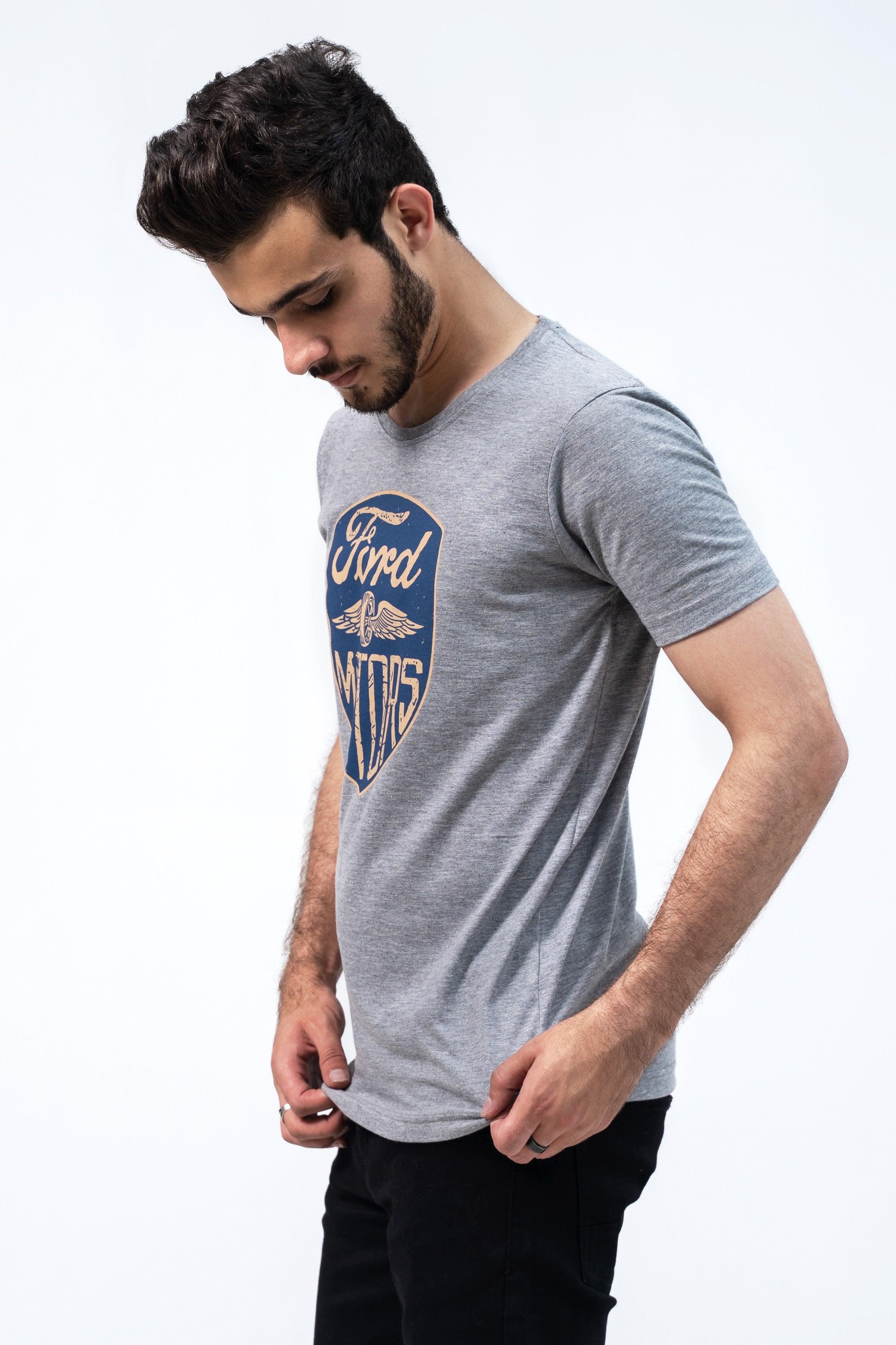 FORD GRAPHIC T SHIRT HYDER GREY at Charcoal Clothing