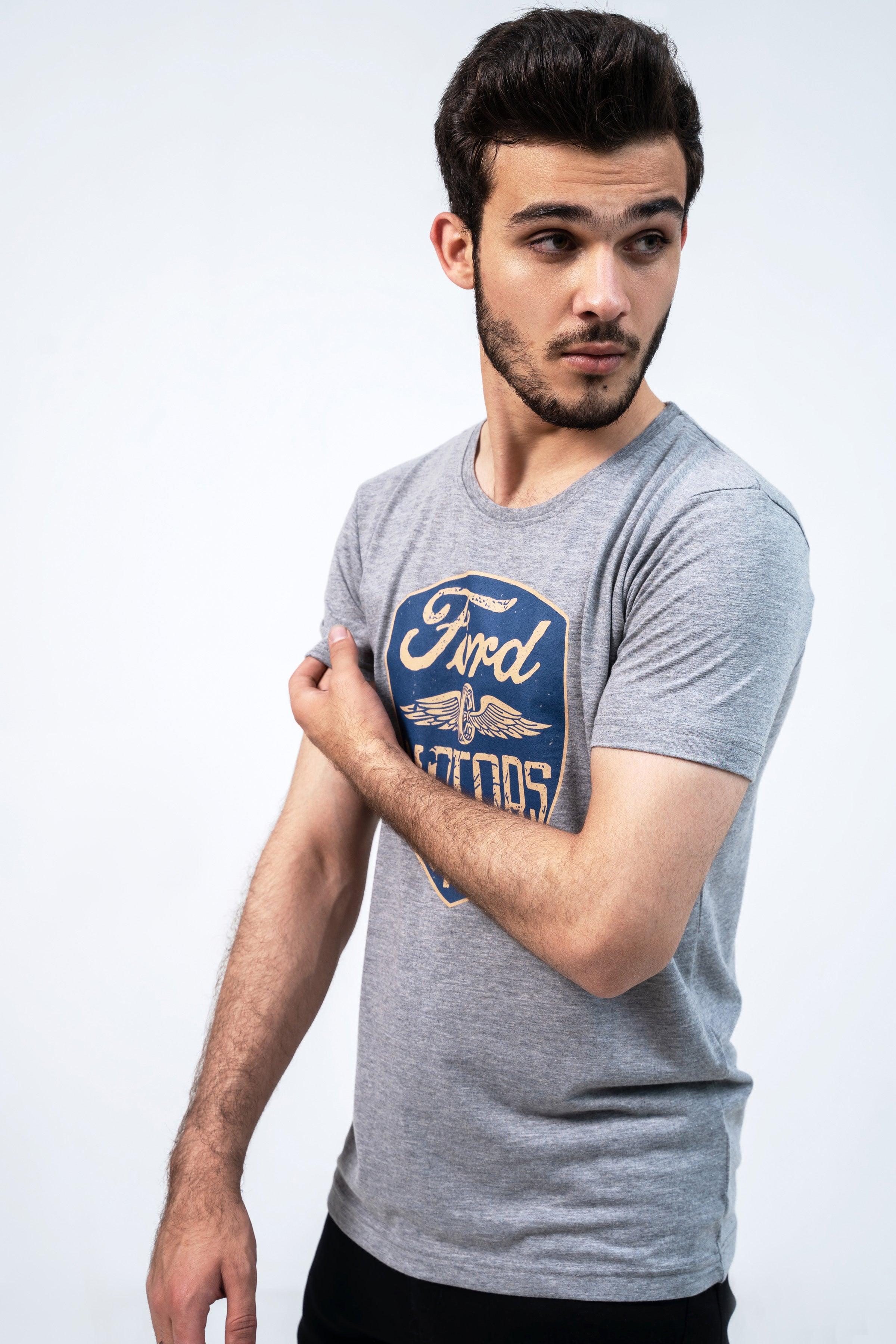 FORD GRAPHIC T SHIRT HYDER GREY at Charcoal Clothing