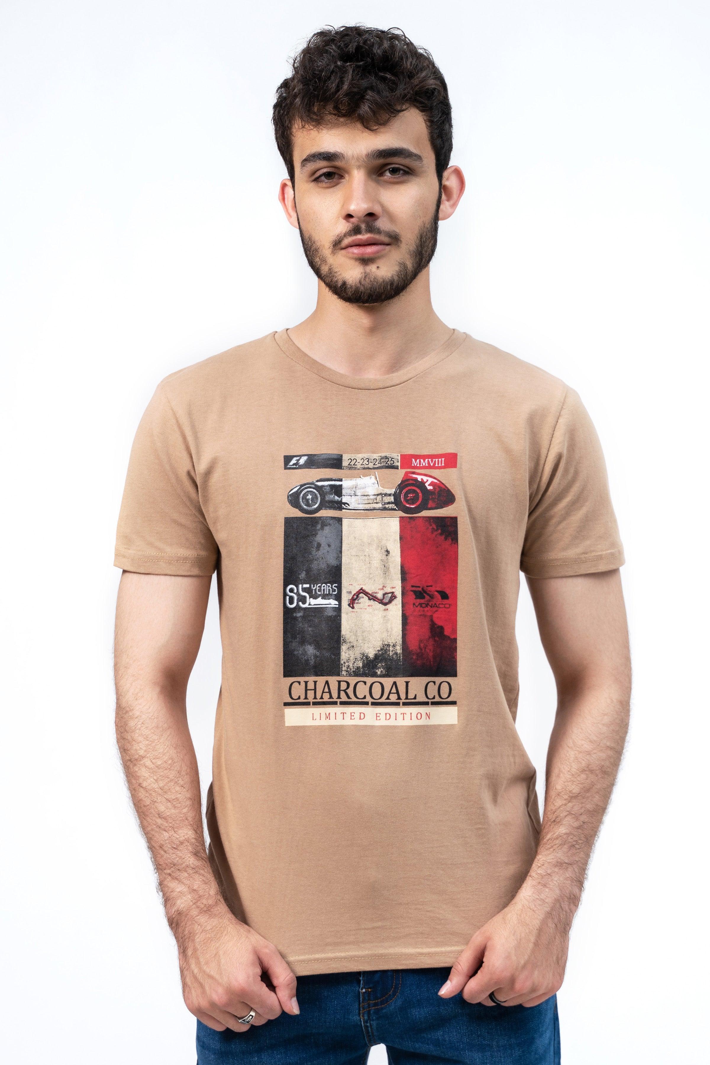 FORMULA 1 GRAPHIC TEES KHAKI at Charcoal Clothing