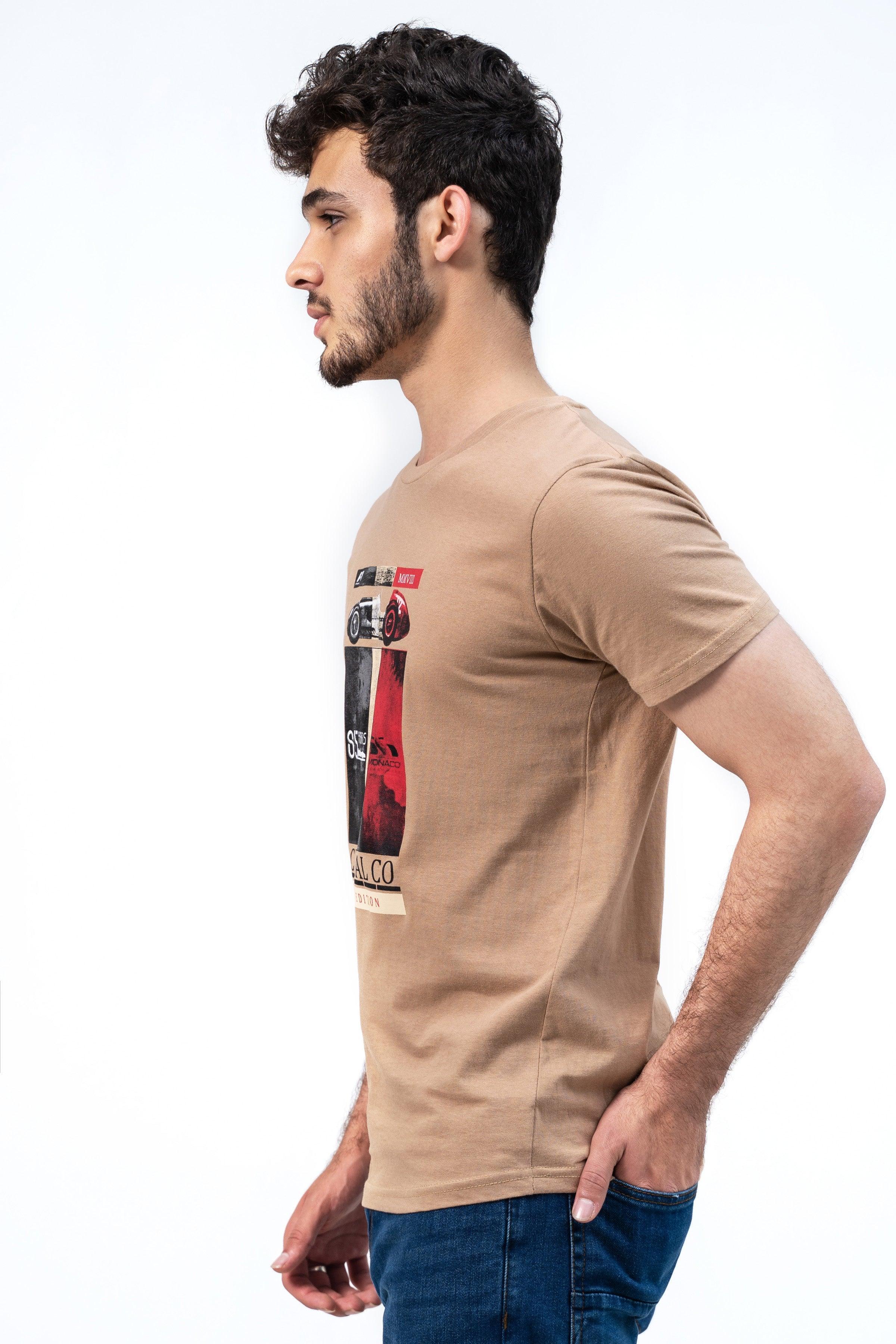 FORMULA 1 GRAPHIC TEES KHAKI at Charcoal Clothing